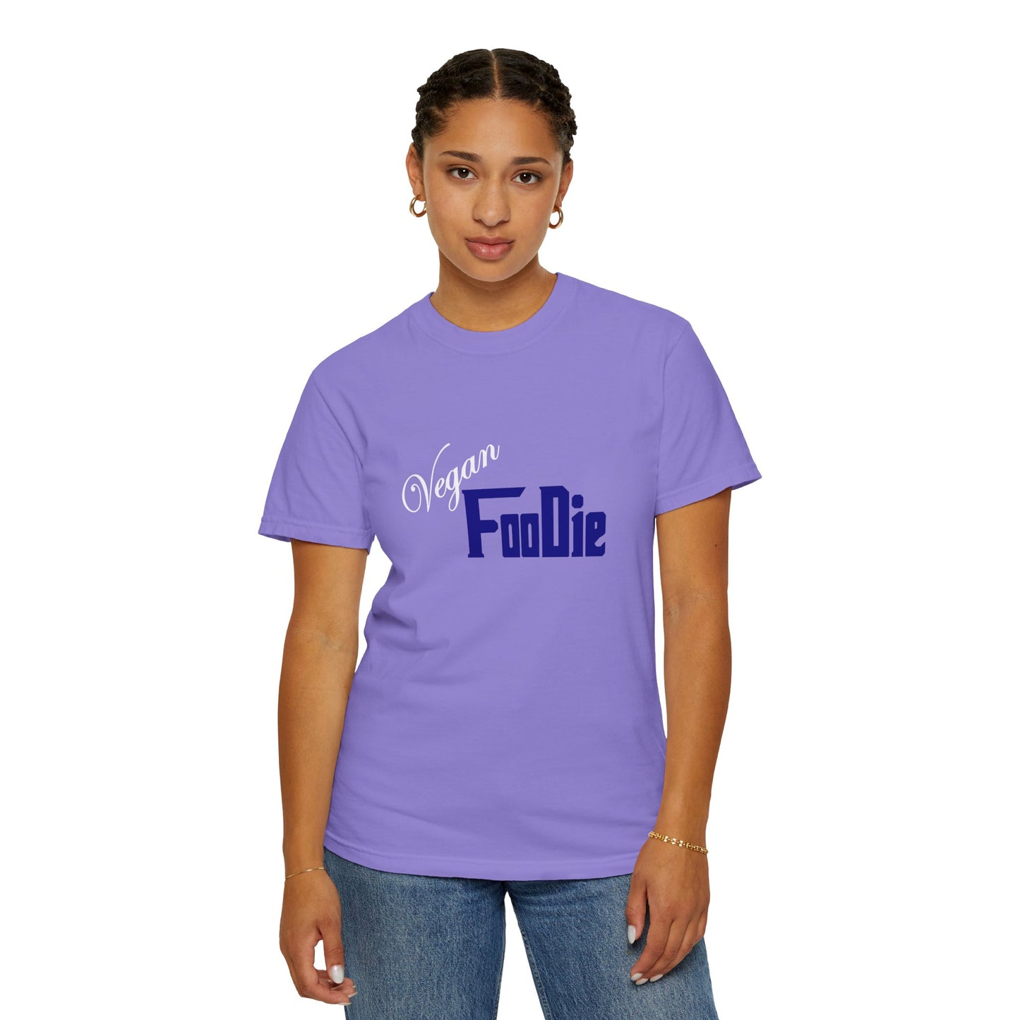 L.O.E.F Unisex Vegan Foodie Tee Shirt (Dark Blue)
