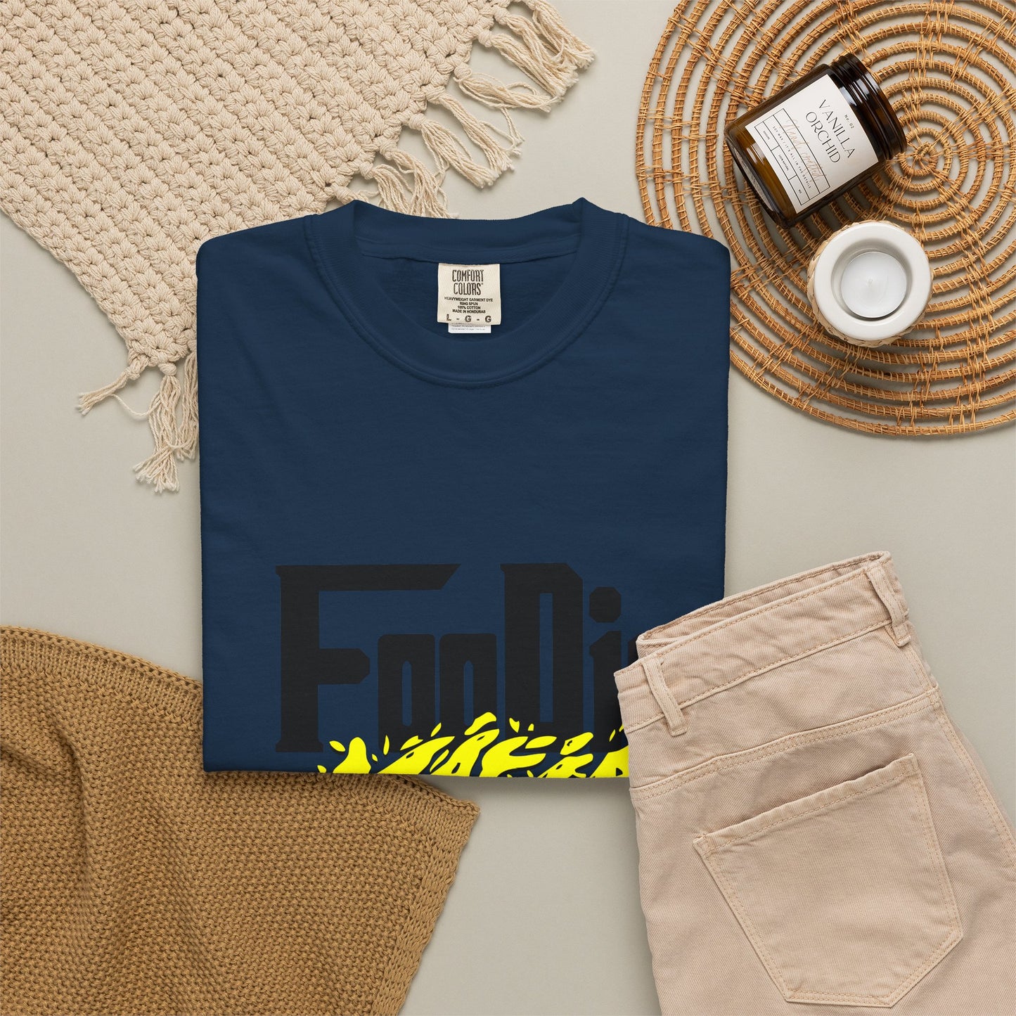 L.O.E.F Foodie Mafia Unisex Tee Shirt (Bright Yellow)
