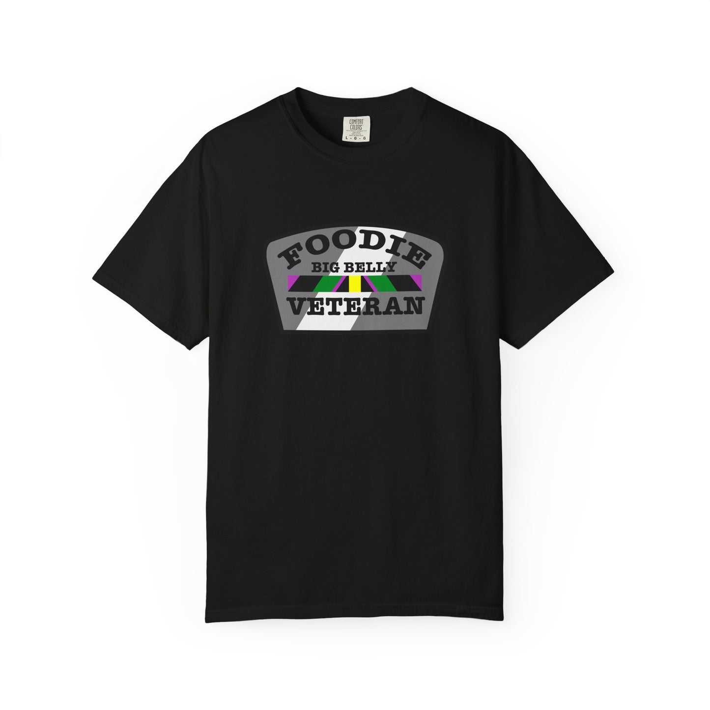 L.O.E.F Foodie Veteran Big Belly Unisex Tee Shirt (Gray)