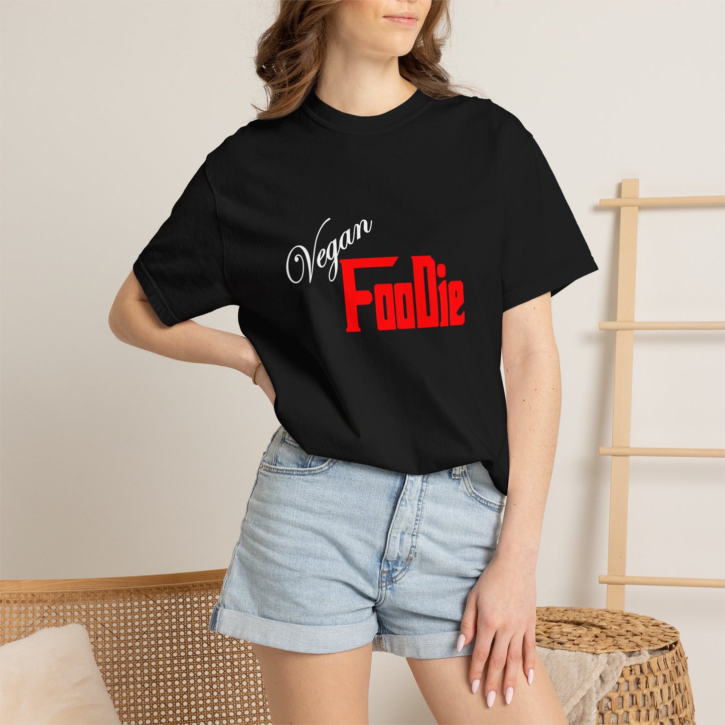 L.O.E.F Unisex Vegan Foodie Tee Shirt (Fiery Red)