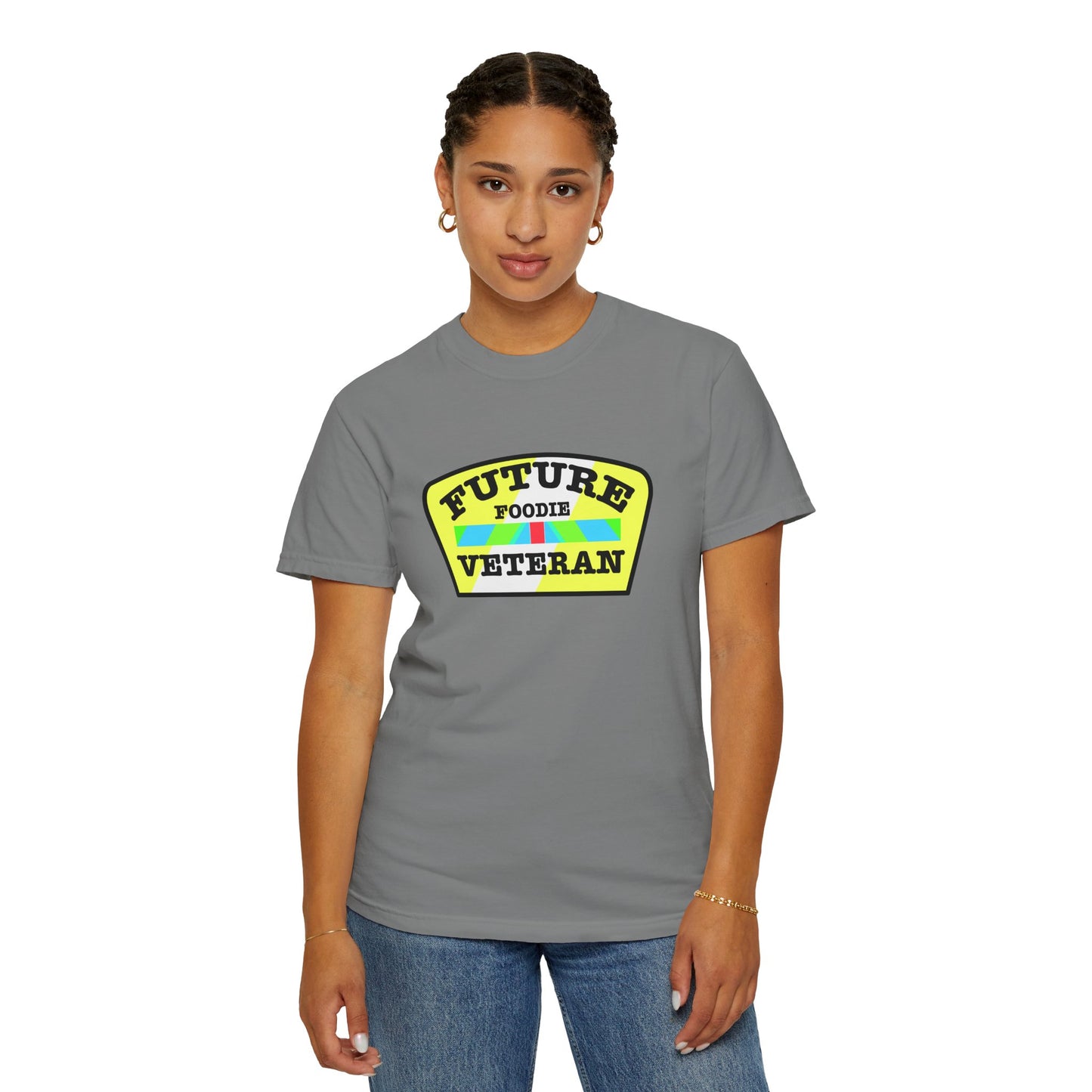 L.O.E.F Future Foodie Veteran Unisex Tee Shirt (Yellow and Black)