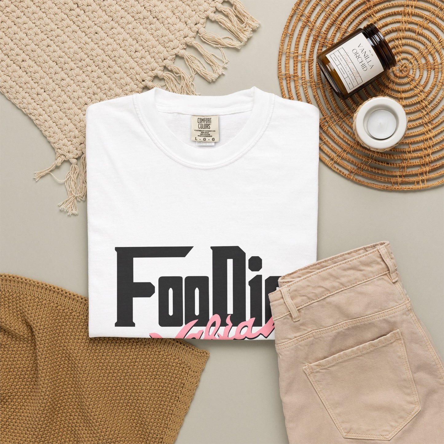 L.O.E.F Foodie Mafia Unisex Tee shirt (Soft Pink)