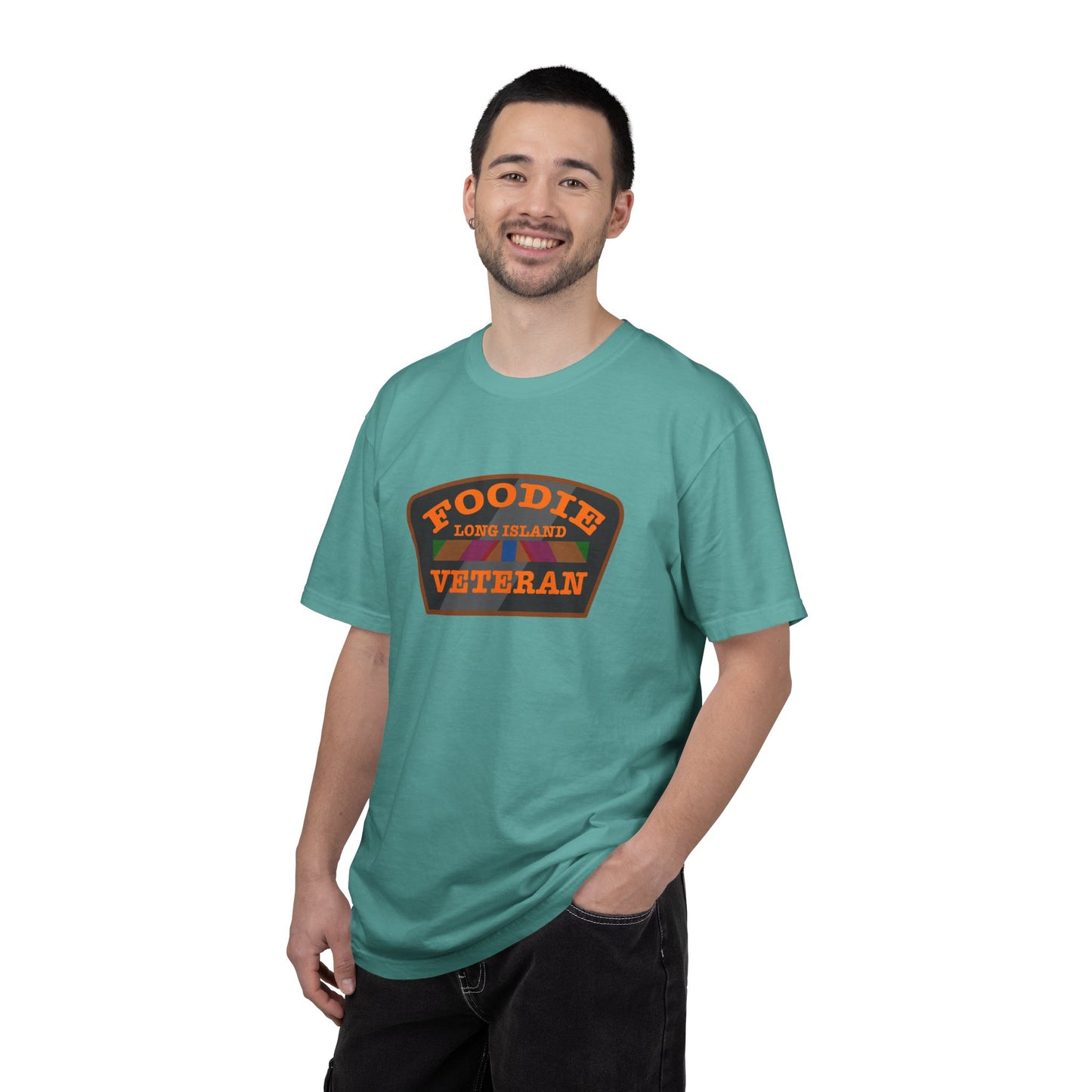 L.O.E.F Foodie Veteran Long Island Unisex Tee Shirt (Orange)