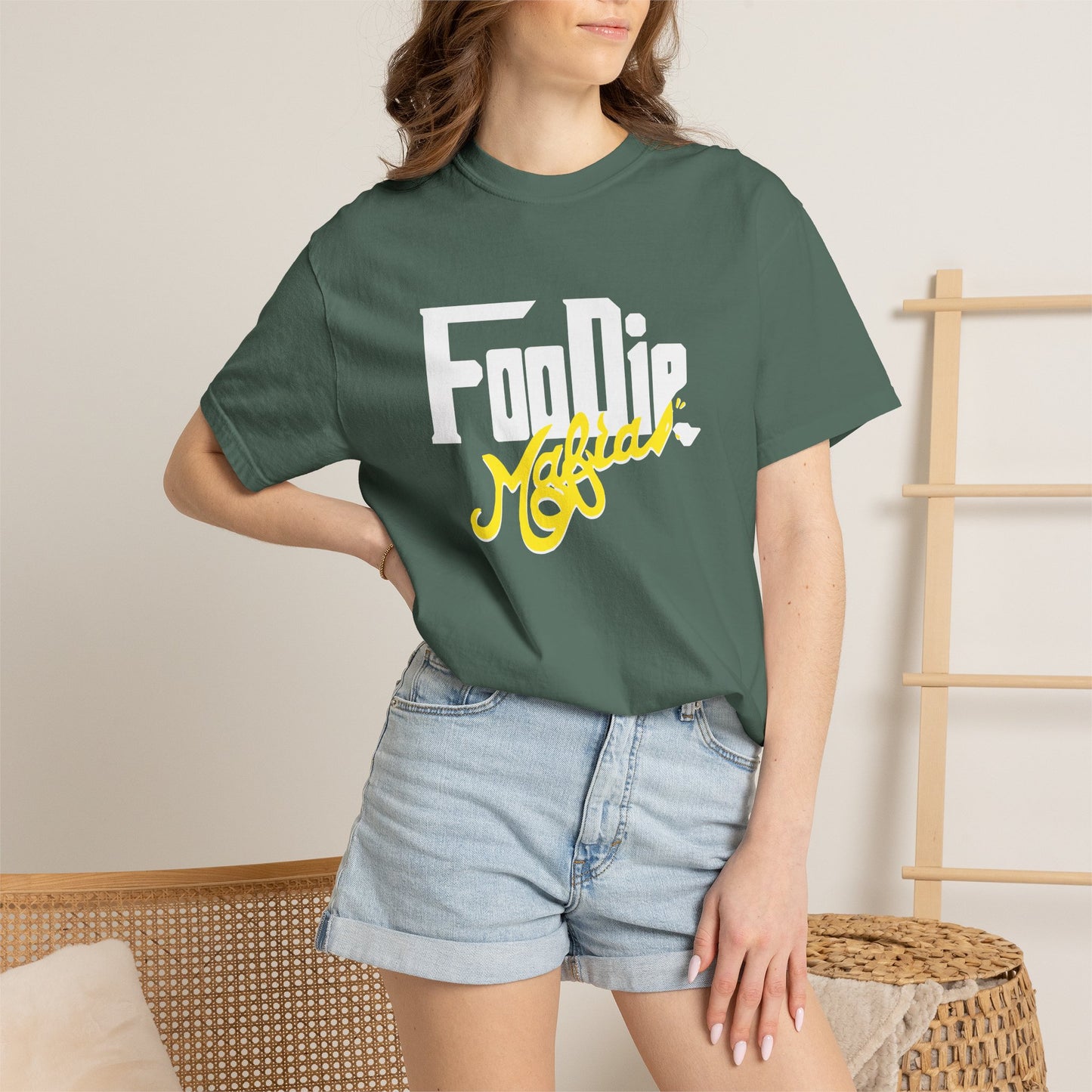 L.O.E.F Foodie Mafia Unisex Tee Shirt  (Yellow)