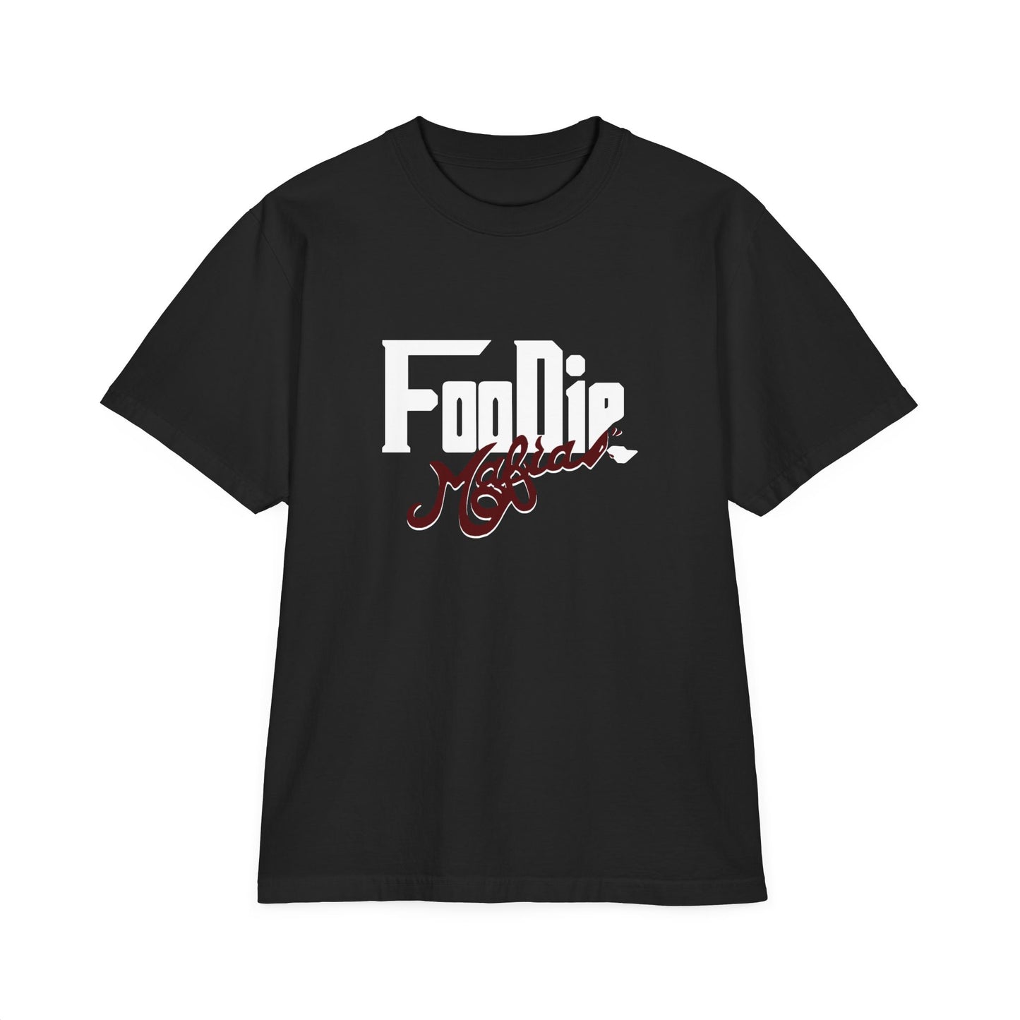 L.O.E.F White Foodie Mafia Unisex Tee shirt (Maroon)