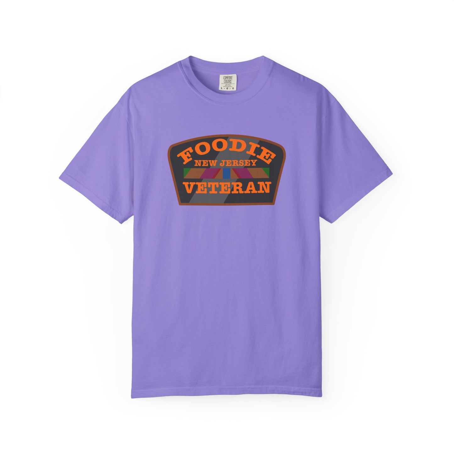 L.O.E.F Foodie Veteran NEW JERSEY Unisex Tee Shirt (Orange)