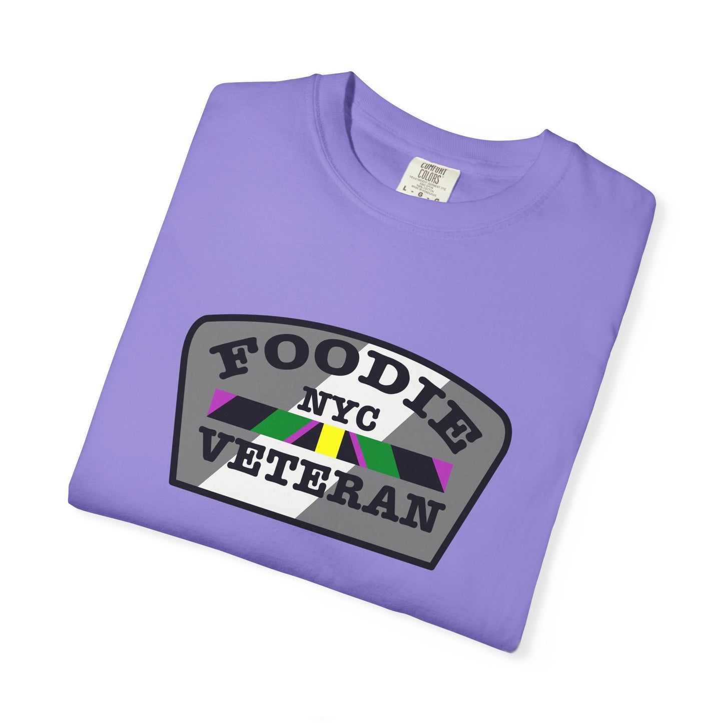 L.O.E.F Foodie Veteran NYC Unisex Tee Shirt (Gray)
