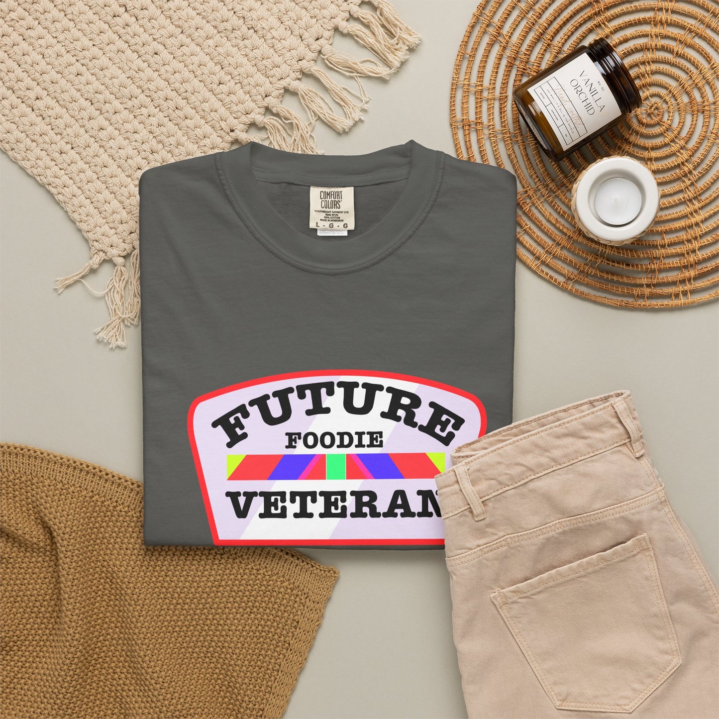 L.O.E.F Future Foodie Veteran Unisex Tee Shirt (Soft Pink)