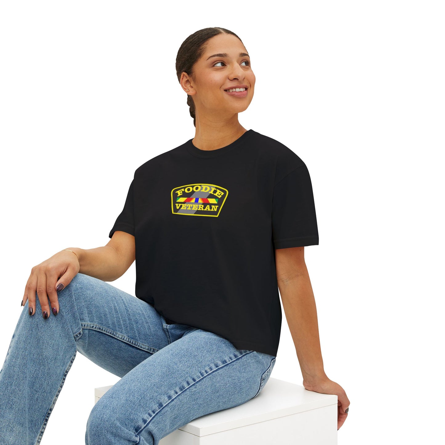 L.O.E.F Foodie Veteran Women Boxy Tee