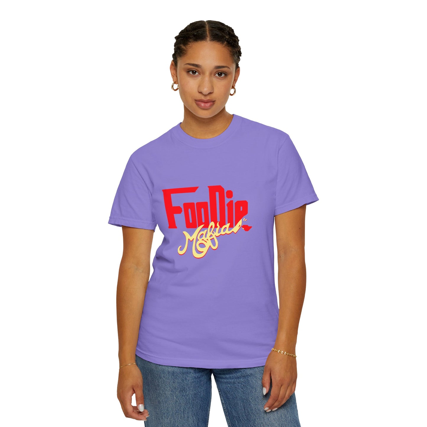 L.O.E.F Red Foodie Mafia Unisex Tee Shirt (Soft Yellow)