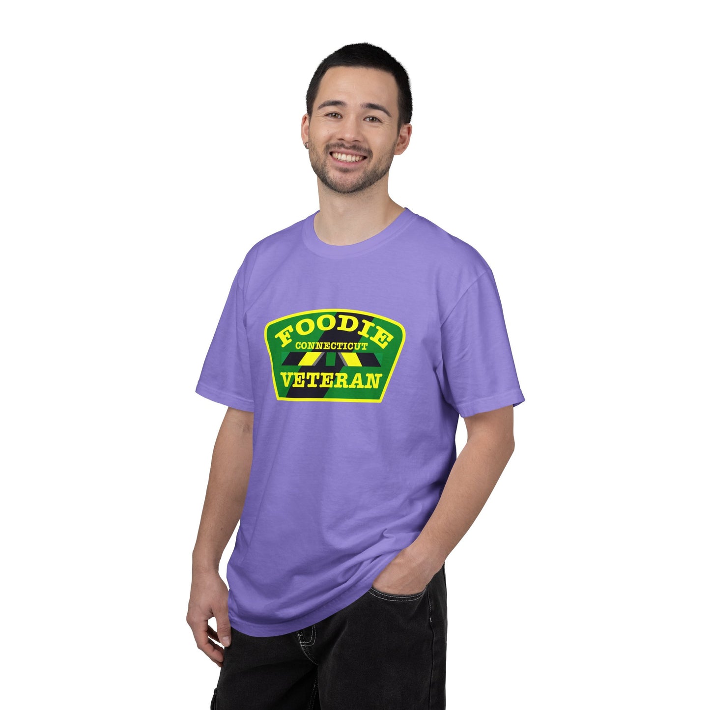 L.O.E.F Foodie Veteran CONNECTICUT Unisex Tee Shirt (Yellow)