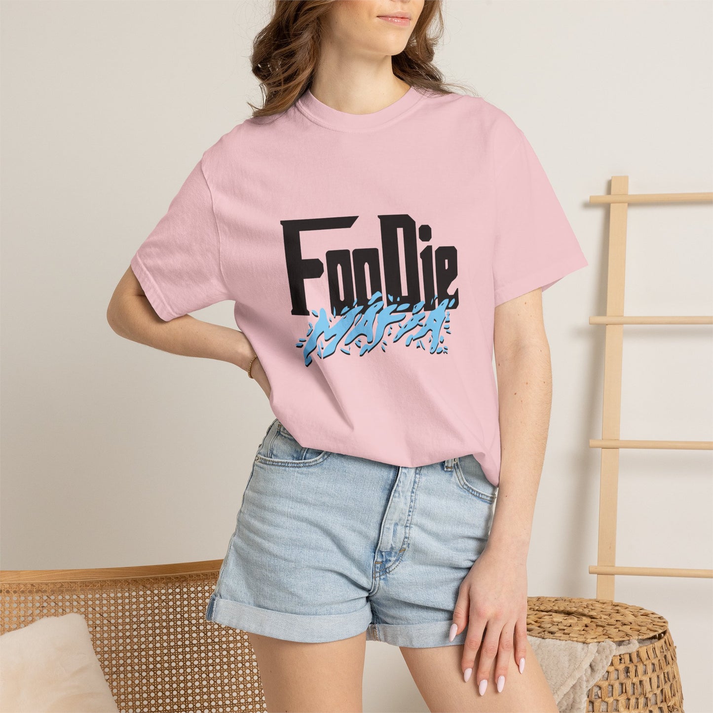 L.O.E.F Foodie Mafia Unisex Tee Shirt (Baby Blue)