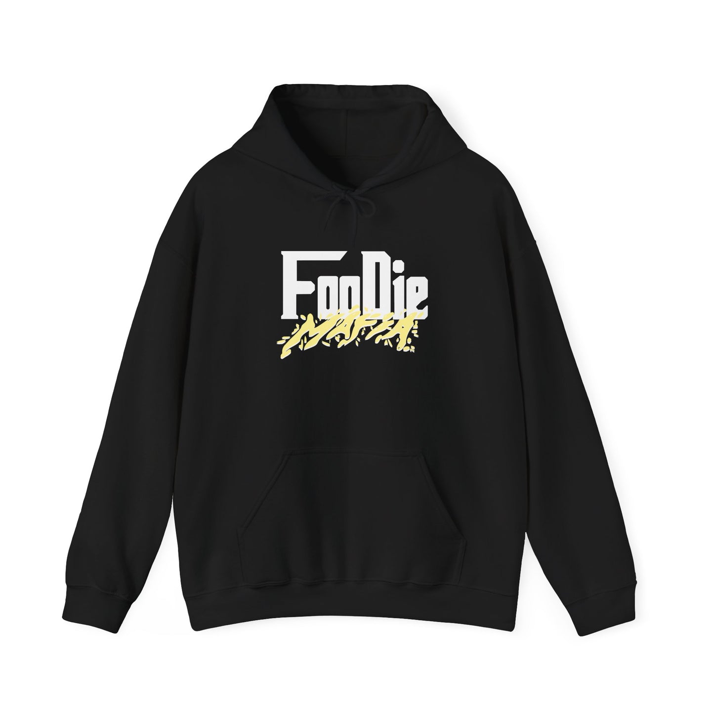 L.O.E.F White Foodie Mafia Unisex Hooded Sweatshirt (Soft Yellow)