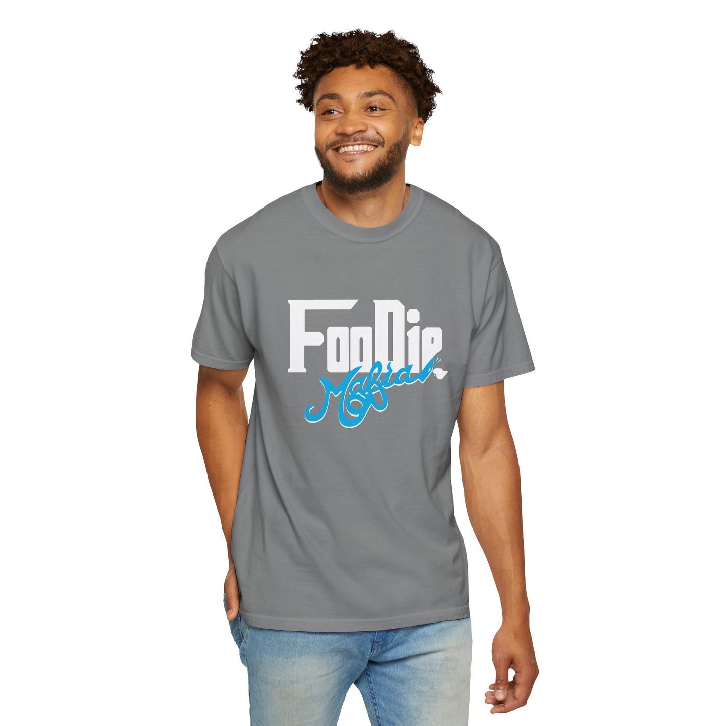 L.O.E.F White Foodie Mafia Unisex Tee Shirt  (Apricot)