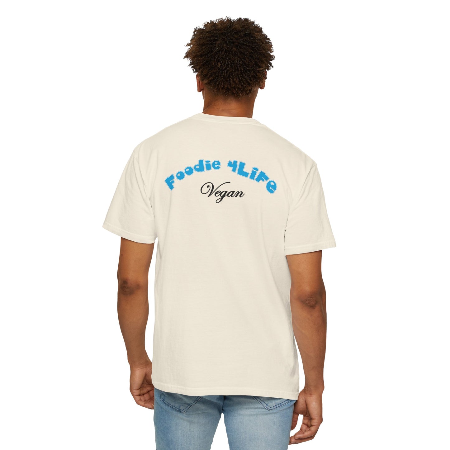 L.O.E.F Foodie 4Life Vegan Unisex Tee Shirt (Sky Blue)