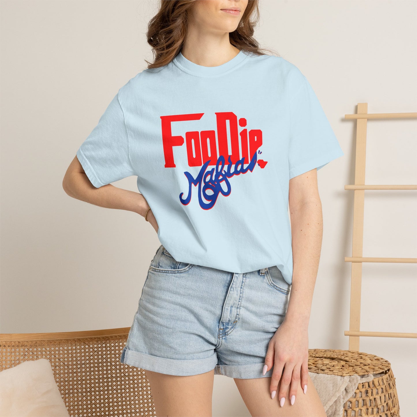 L.O.E.F Red Foodie Mafia Unisex Tee shirt (Cobalt Blue)