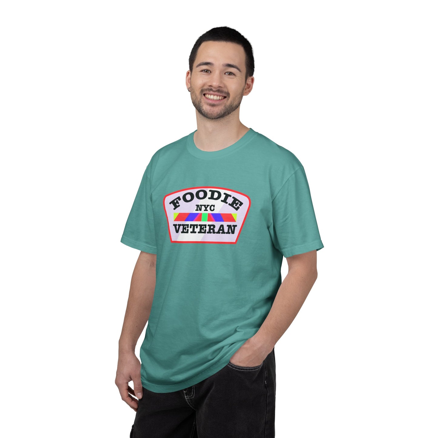 L.O.E.F Foodie Veteran NYC Unisex Tee Shirt (Soft Pink)