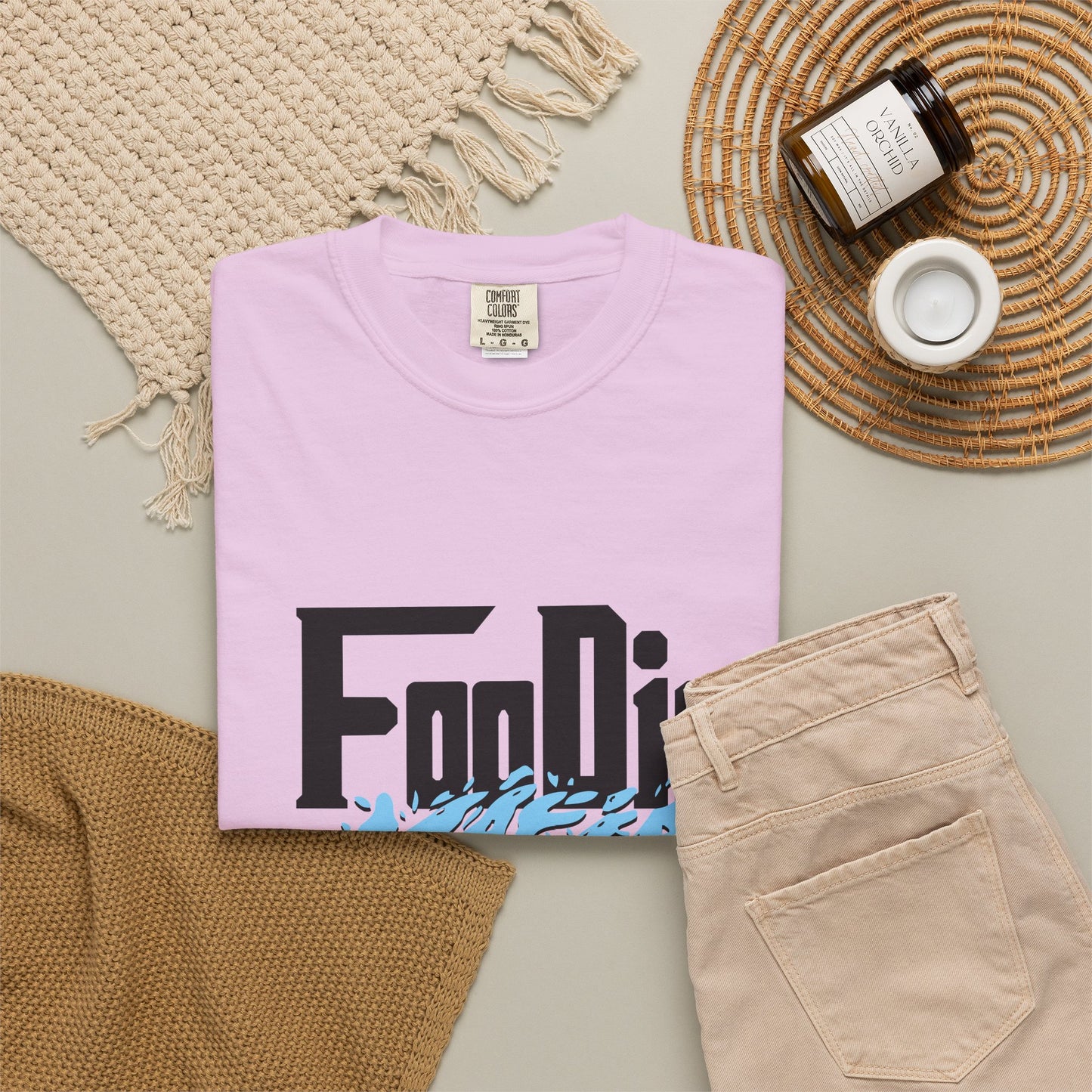 L.O.E.F Foodie Mafia Unisex Tee Shirt (Baby Blue)