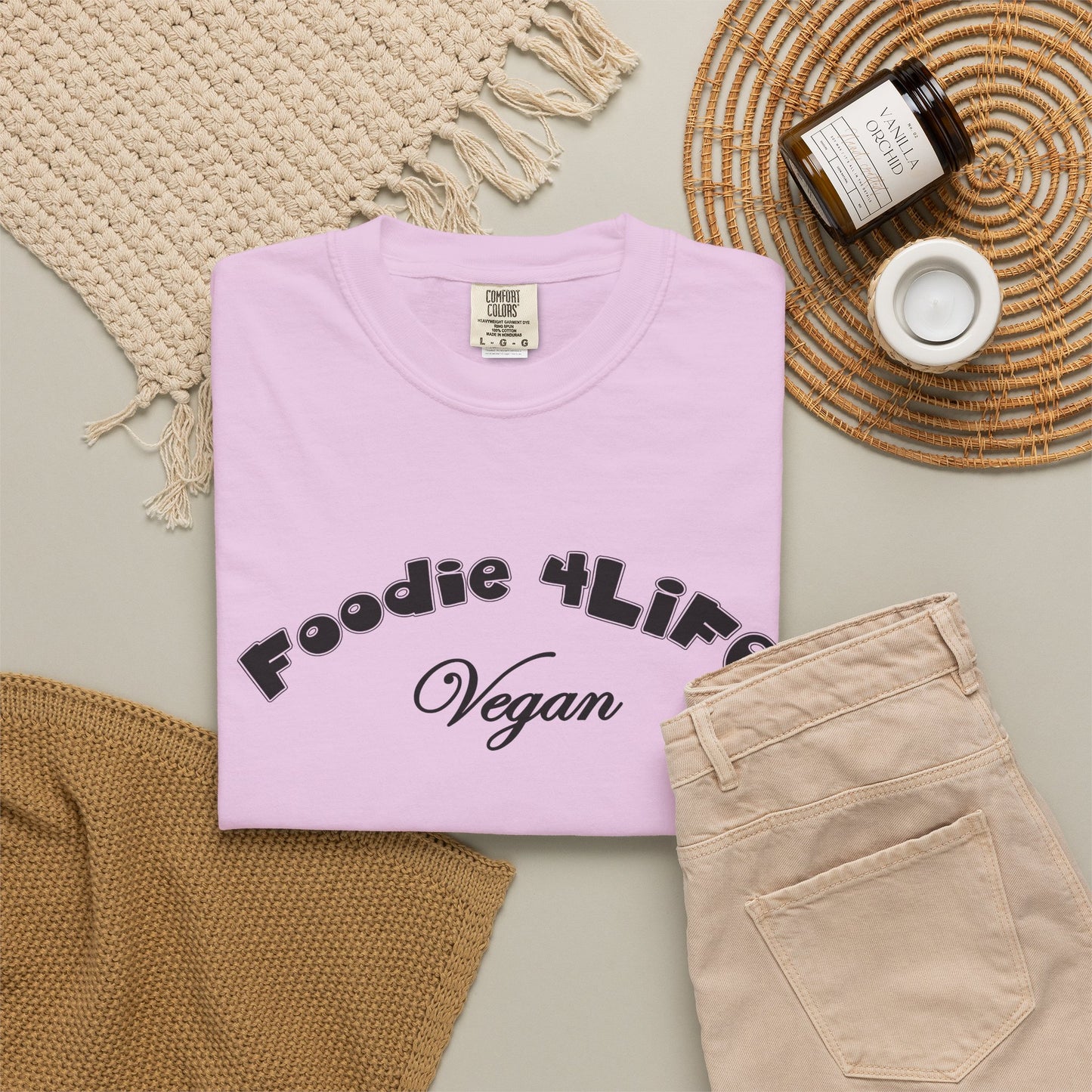 L.O.E.F Foodie 4Life Vegan Unisex Tee Shirt (Black)