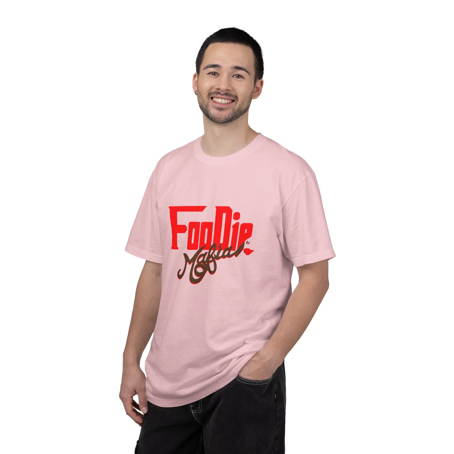 L.O.E.F Red Foodie Mafia Unisex Tee Shirt (Dark Brown)