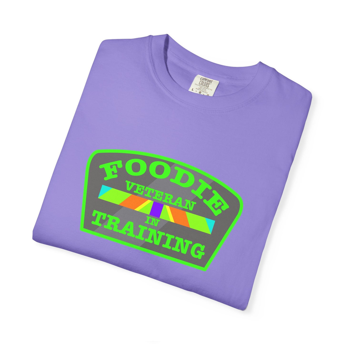 L.O.E.F Foodie Veteran IN TRAINING Unisex Tee Shirt (Neon Green)