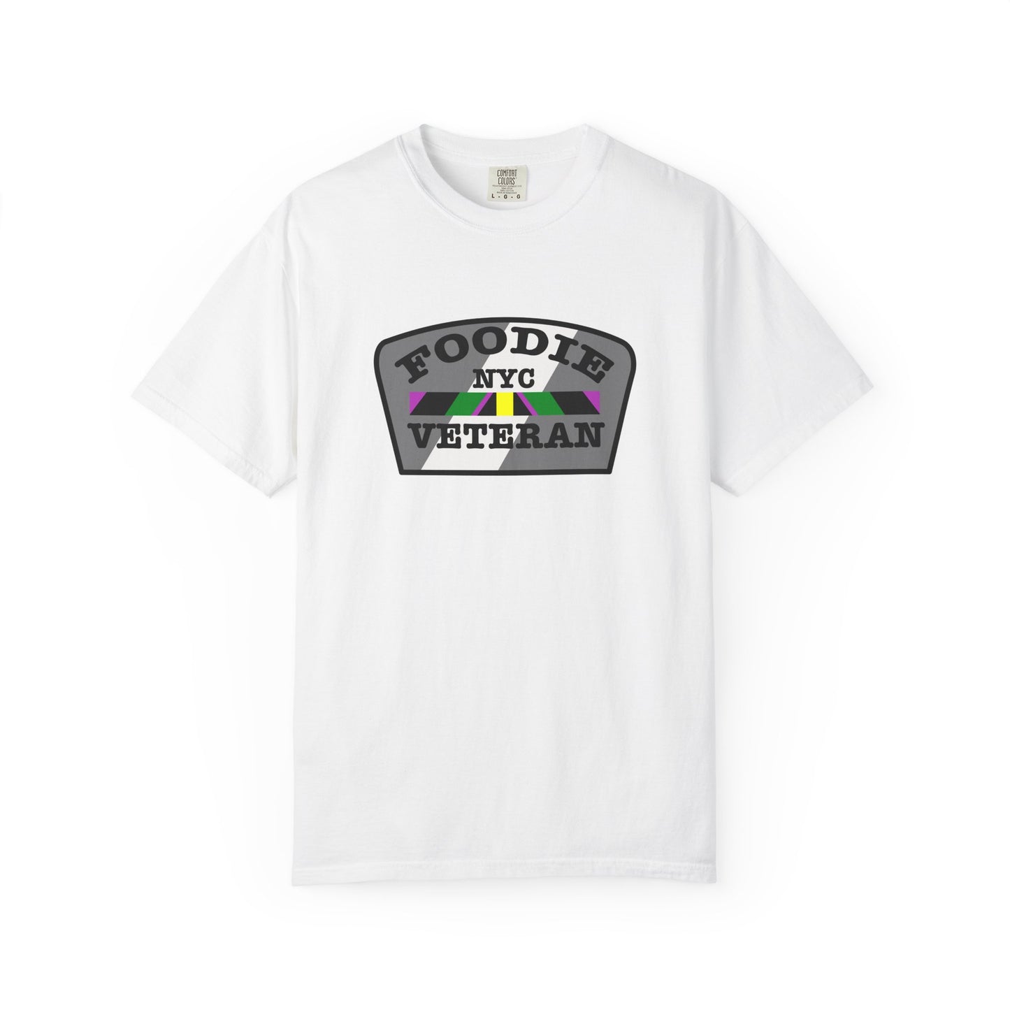 L.O.E.F Foodie Veteran NYC Unisex Tee Shirt (Gray)