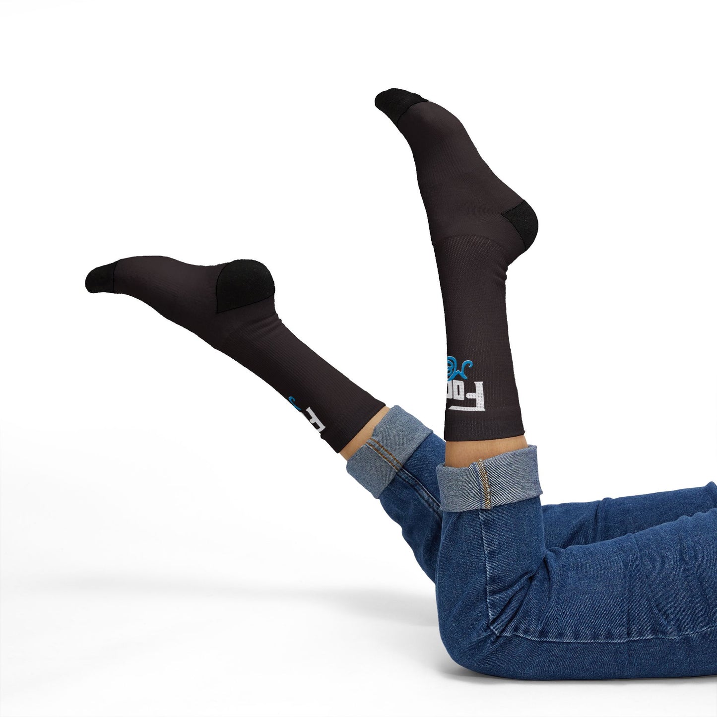 L.O.E.F White Foodie Mafia Socks (Apricot)