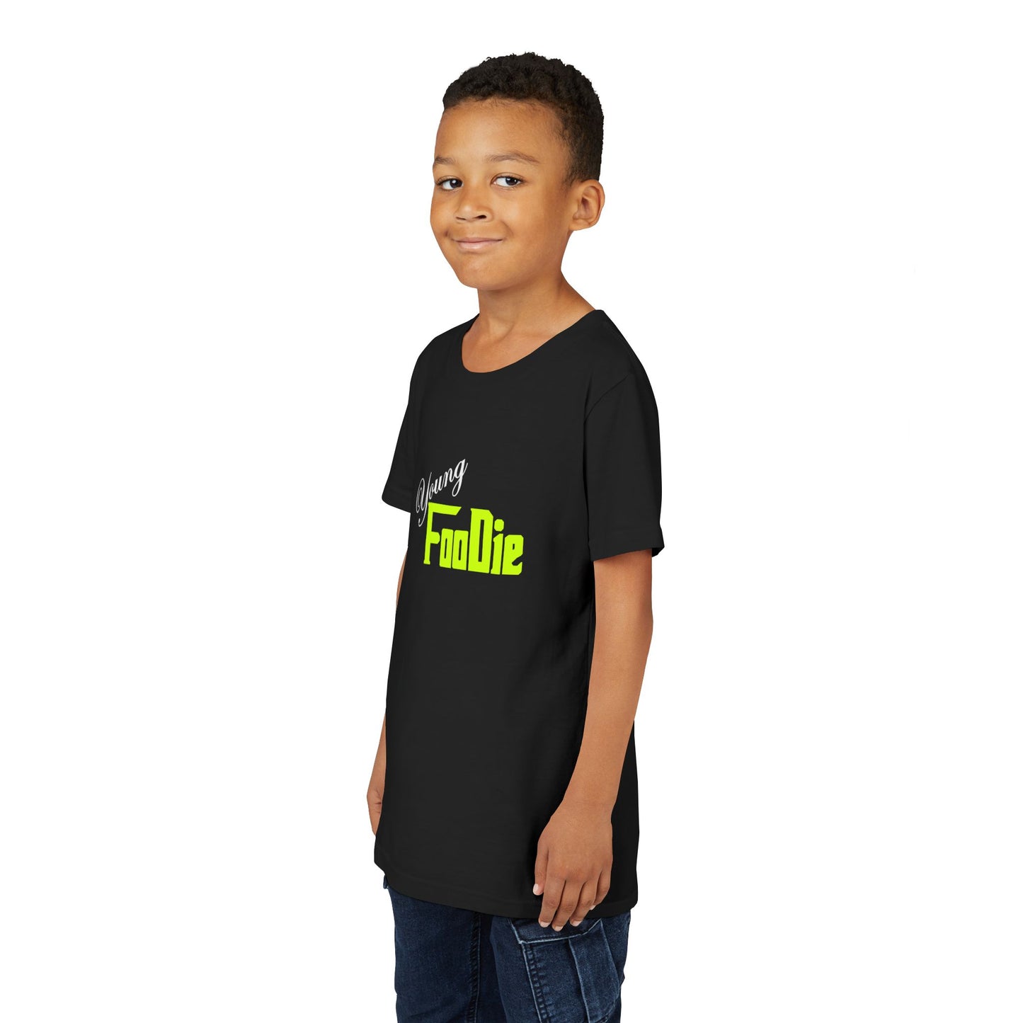 L.O.E.F White Young Foodie Short Sleeve Tee (Neon Yellow)