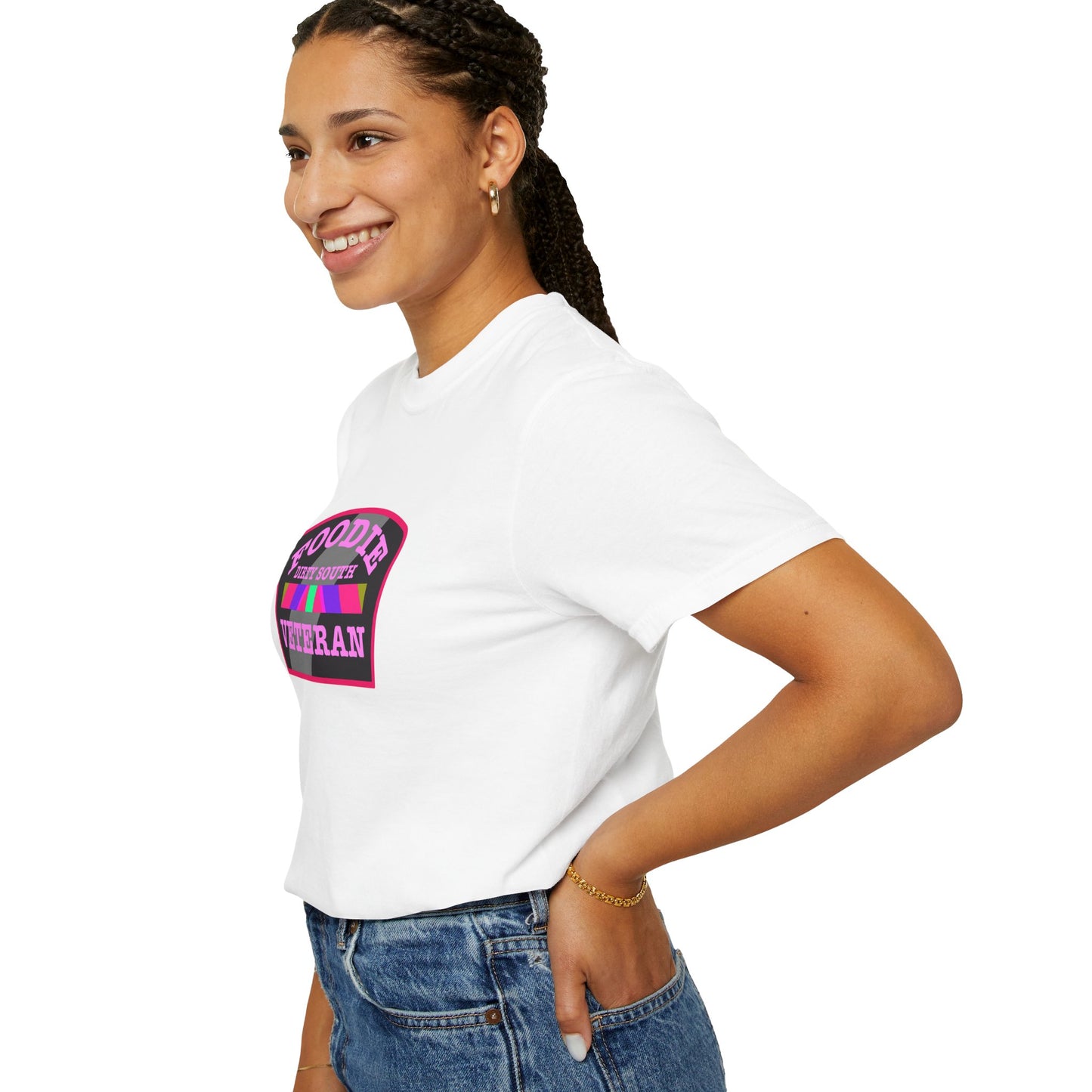 L.O.E.F Foodie Veteran DIRTY SOUTH Unisex Tee Shirt (Pink)