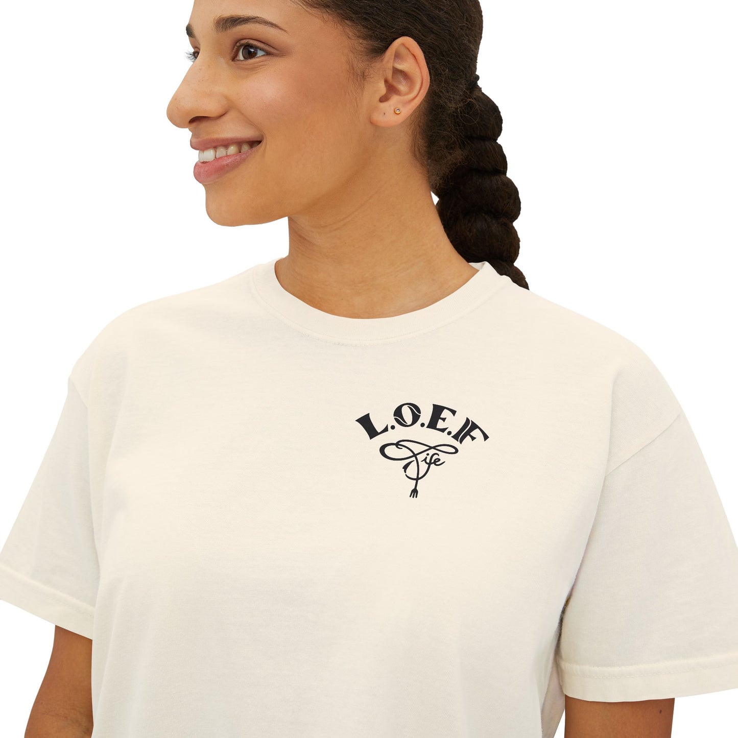 L.O.E.F Foodie 4Life Vegan Boxy Tee (Turquoise)