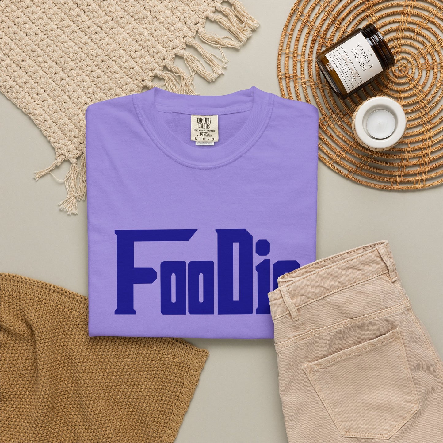 L.O.E.F Foodie Unisex Tee Shirt (Dark Blue)