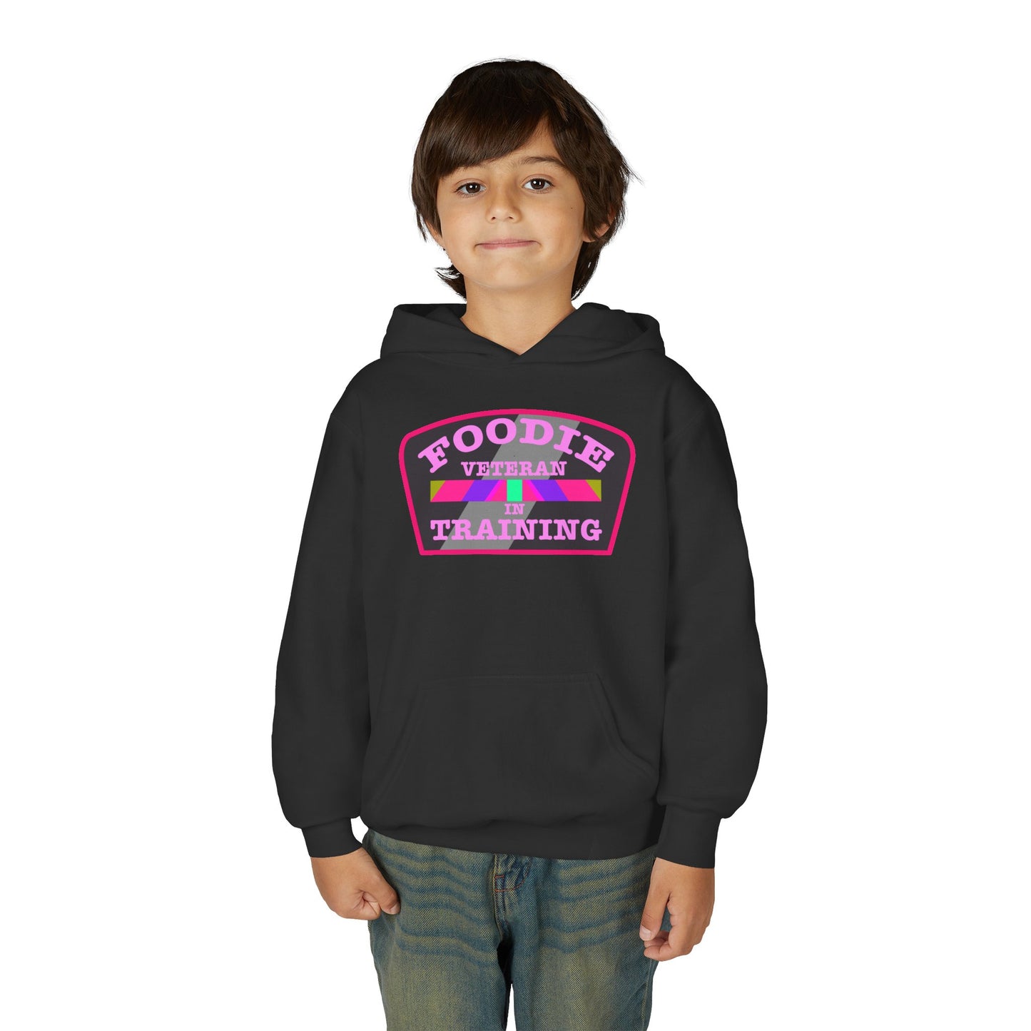 L.O.E.F Foodie Veteran In Training Youth Hoodie (Pink)