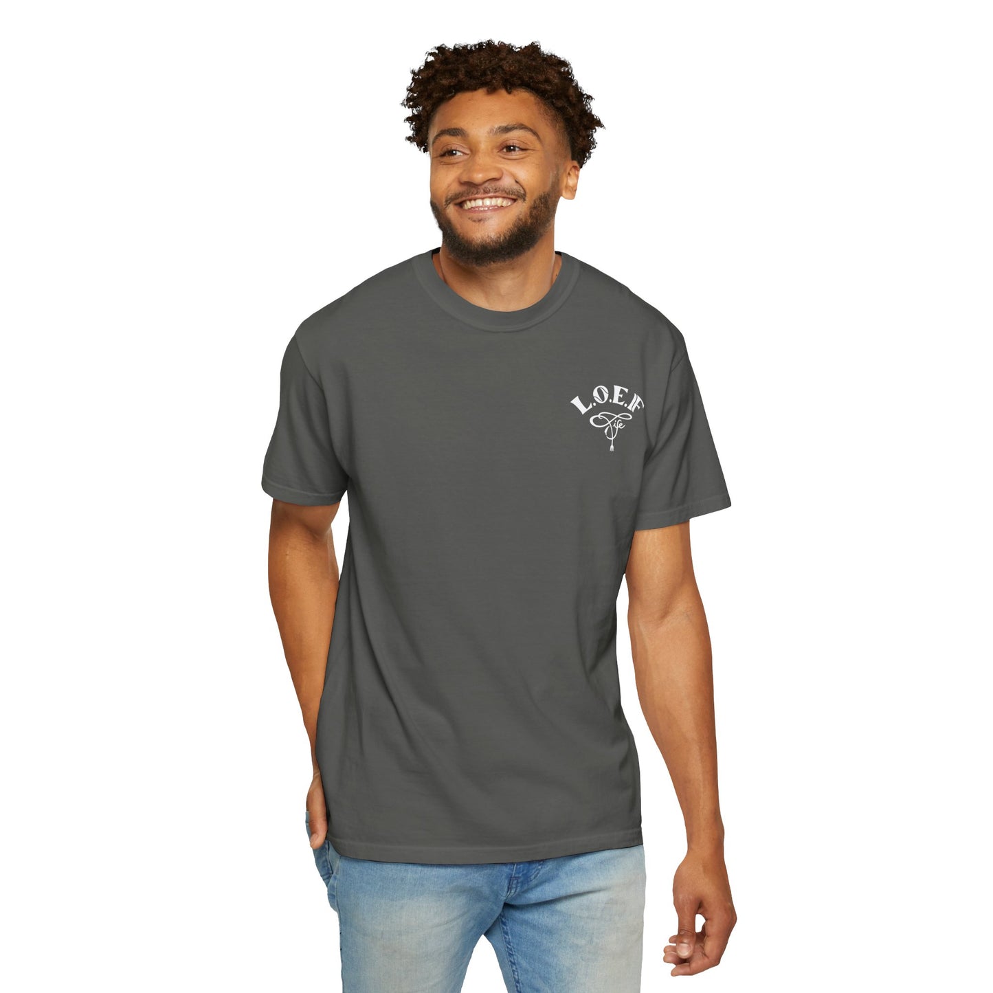 L.O.E.F LIFESTYLE OF EVERYDAY FOODIES Unisex Tee Shirt (White)