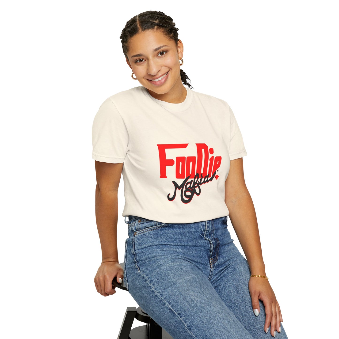 L.O.E.F Red Foodie Mafia Unisex Tee shirt (Black)