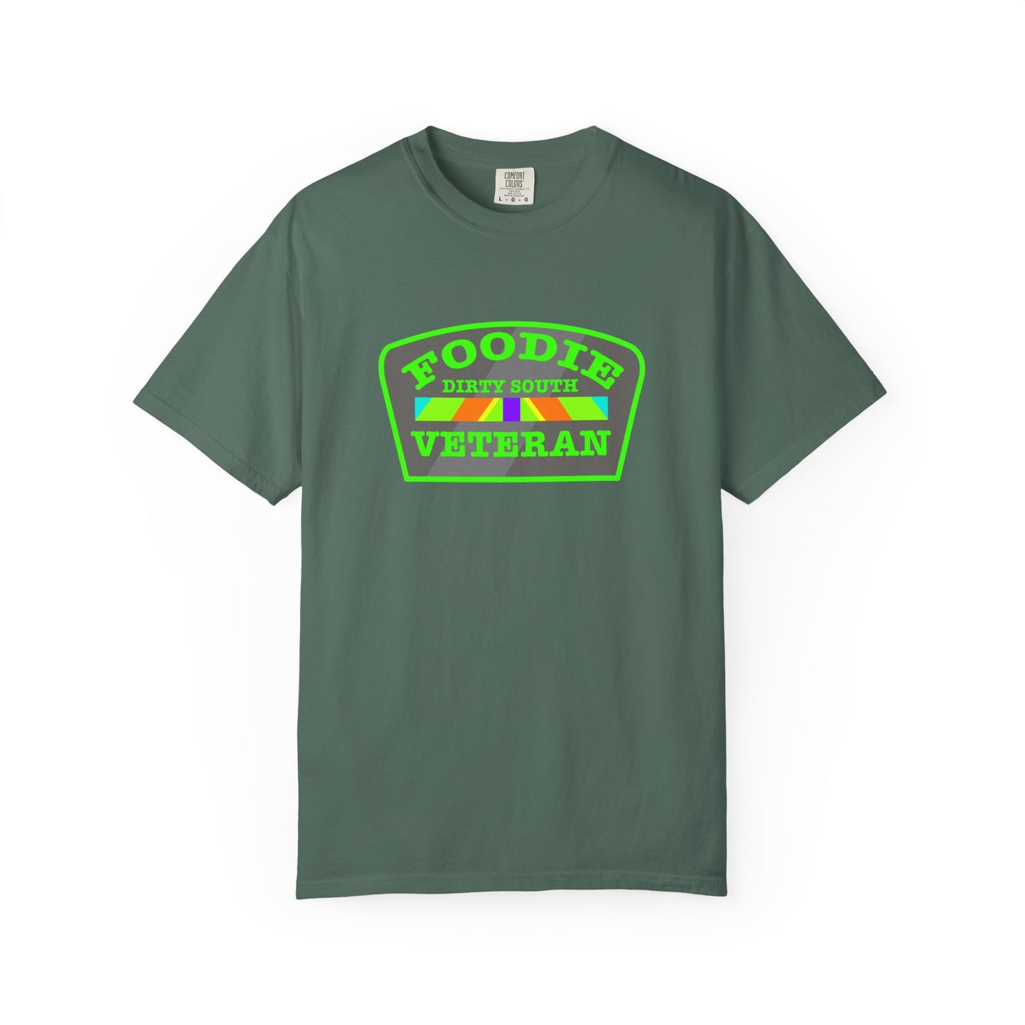L.O.E.F Foodie Veteran DIRTY SOUTH Unisex Tee Shirt (Neon Green)