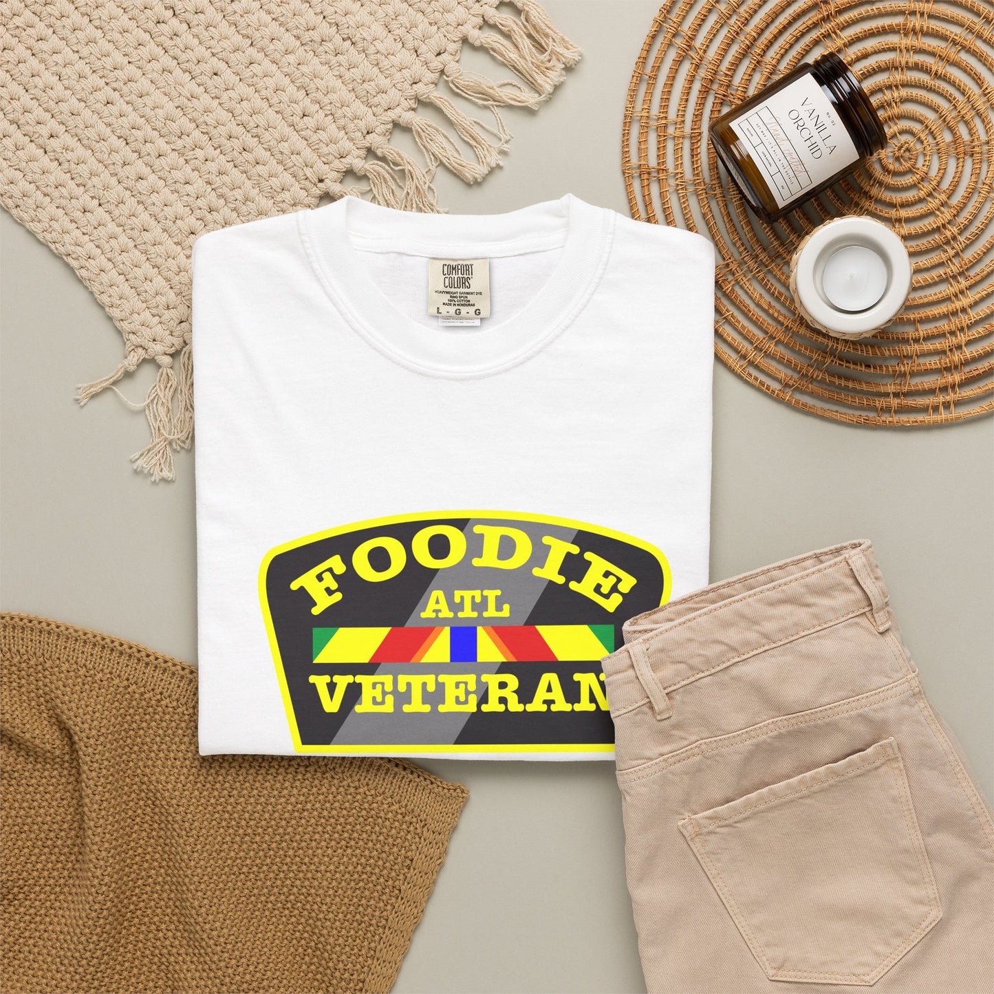 L.O.E.F Foodie Veteran ATL Unisex Tee Shirt (Yellow)