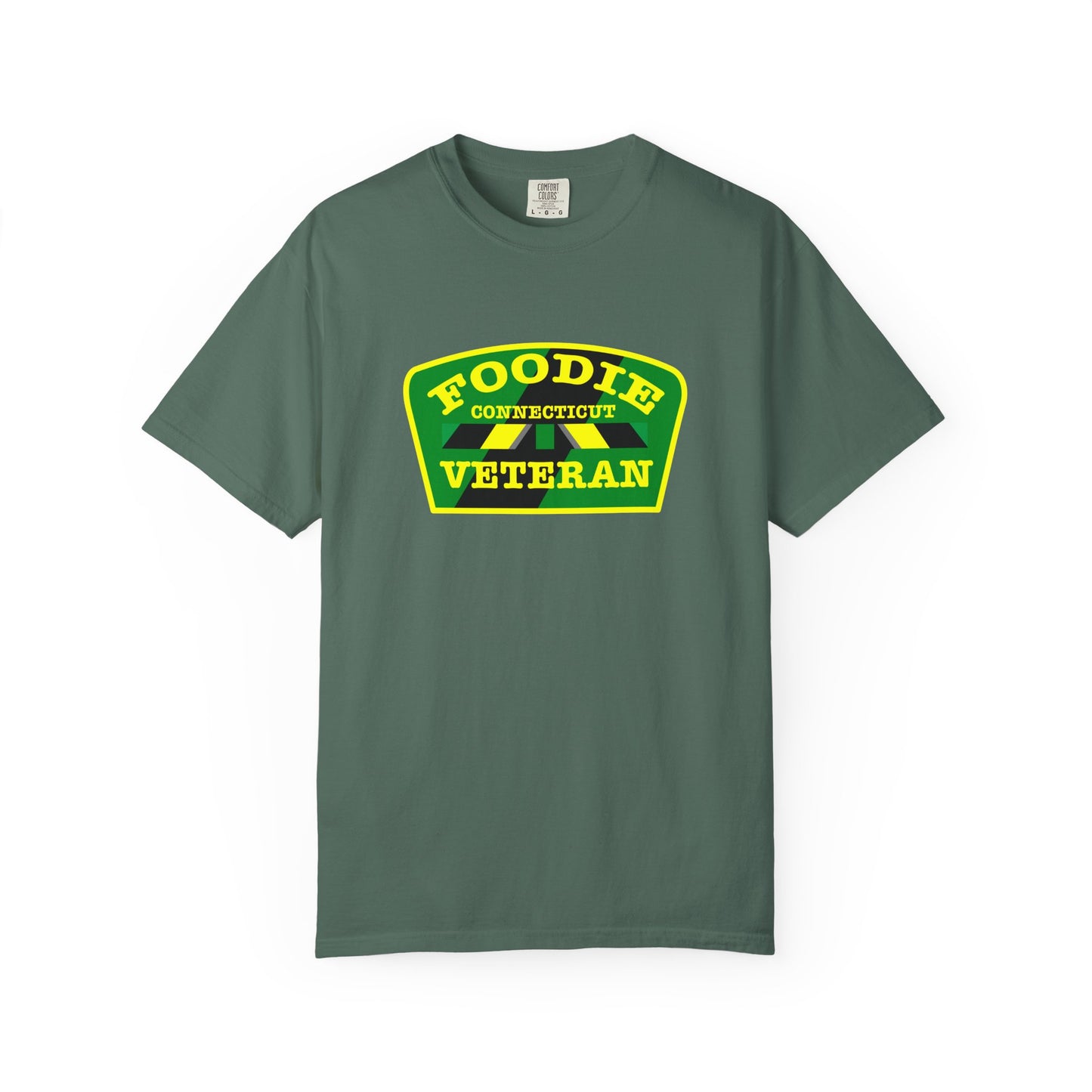 L.O.E.F Foodie Veteran CONNECTICUT Unisex Tee Shirt (Yellow)