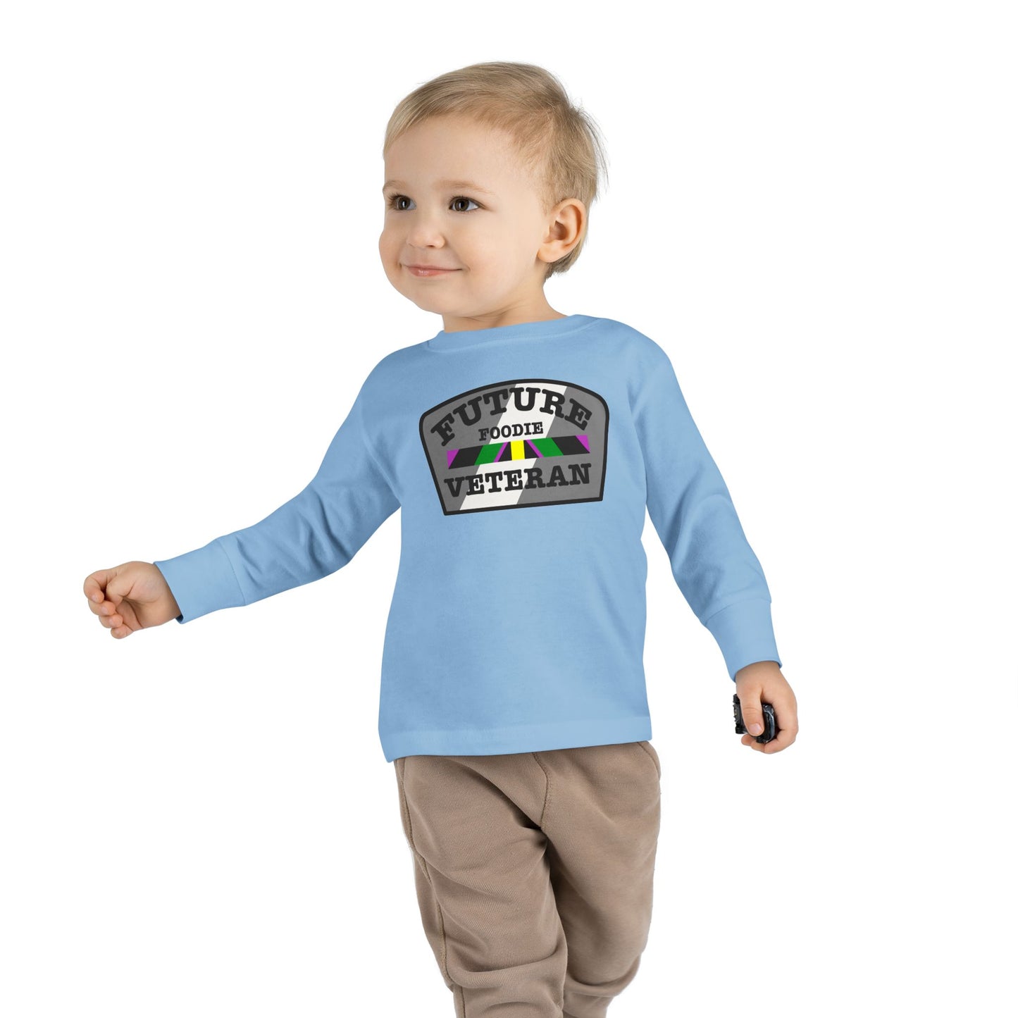 L.O.E.F Future Foodie Veteran Toddler Long Sleeve Tee (Gray)