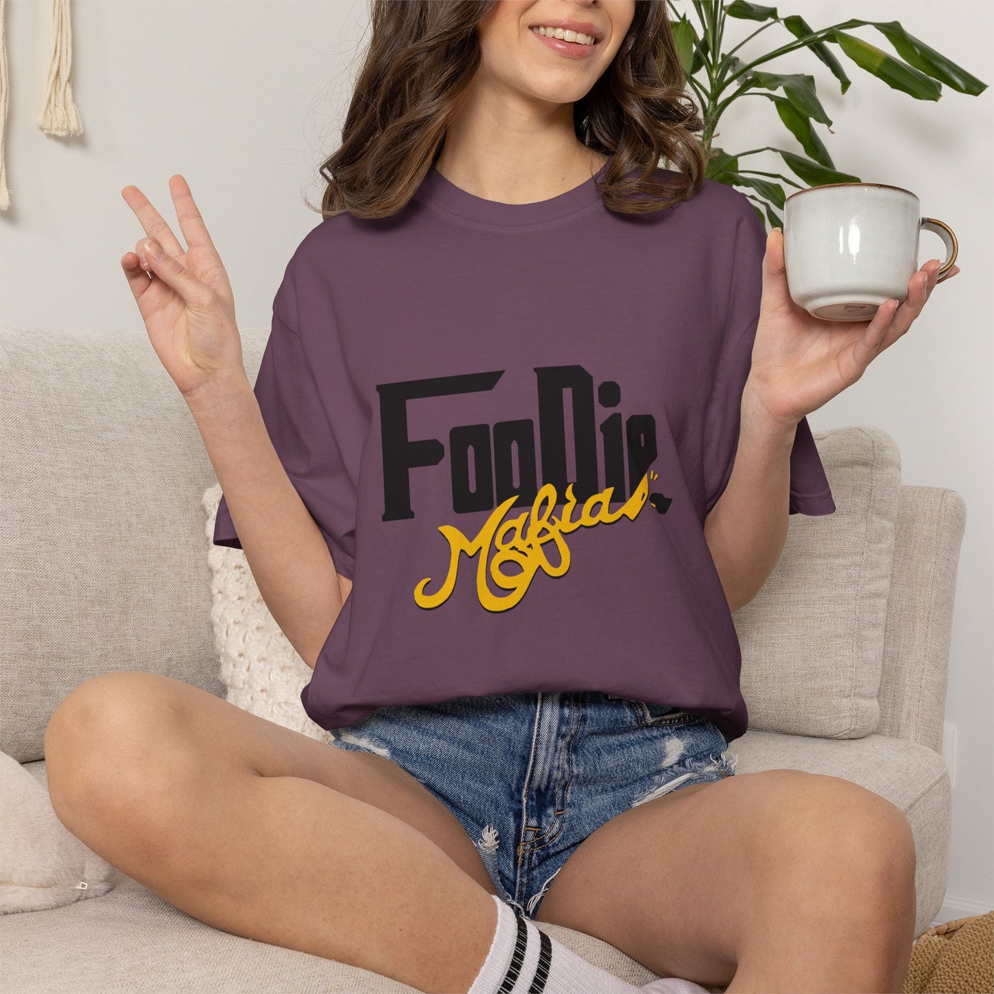 L.O.E.F Foodie Mafia Unisex Tee Shirt (Yellow)