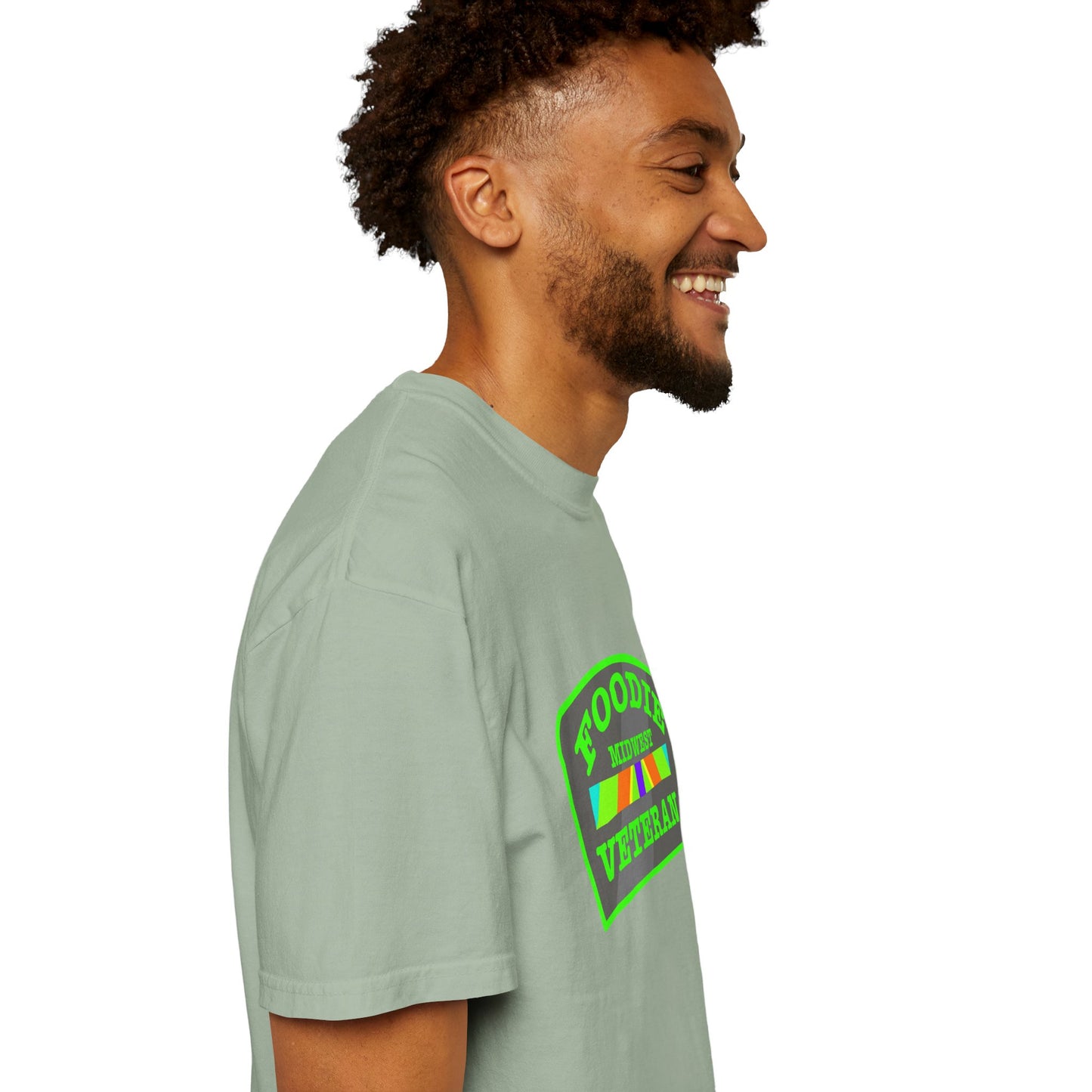 L.O.E.F Foodie Veteran MIDWEST Unisex Tee Shirt (Neon Green)
