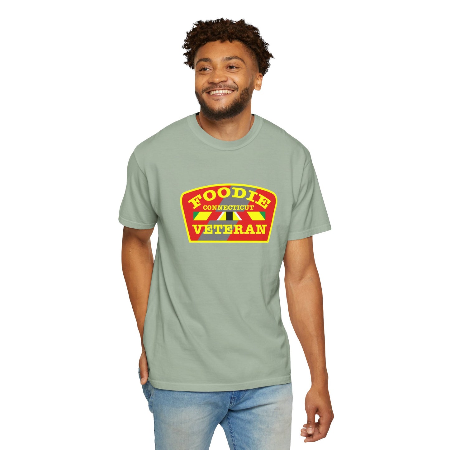 L.O.E.F Foodie Veteran CONNECTICUT Unisex Tee Shirt (Yellow)