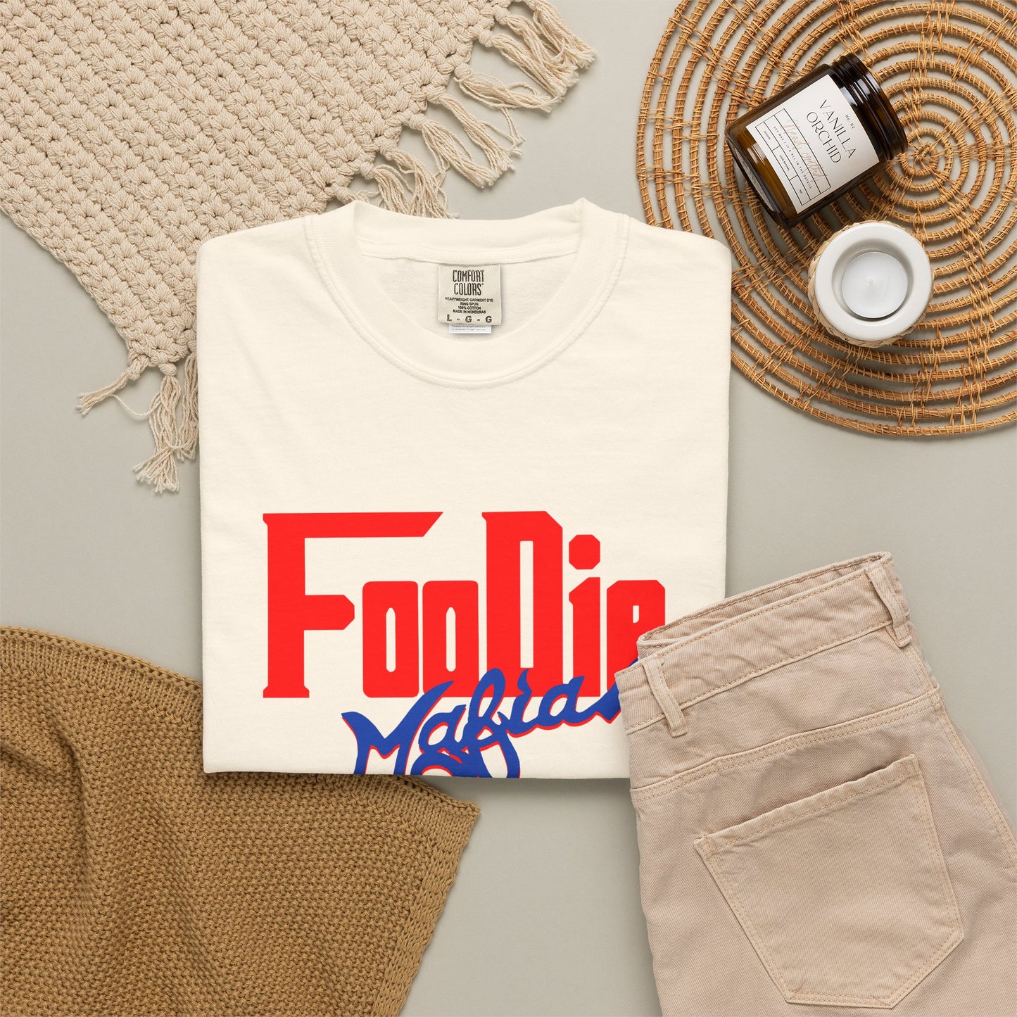 L.O.E.F Red Foodie Mafia Unisex Tee shirt (Cobalt Blue)