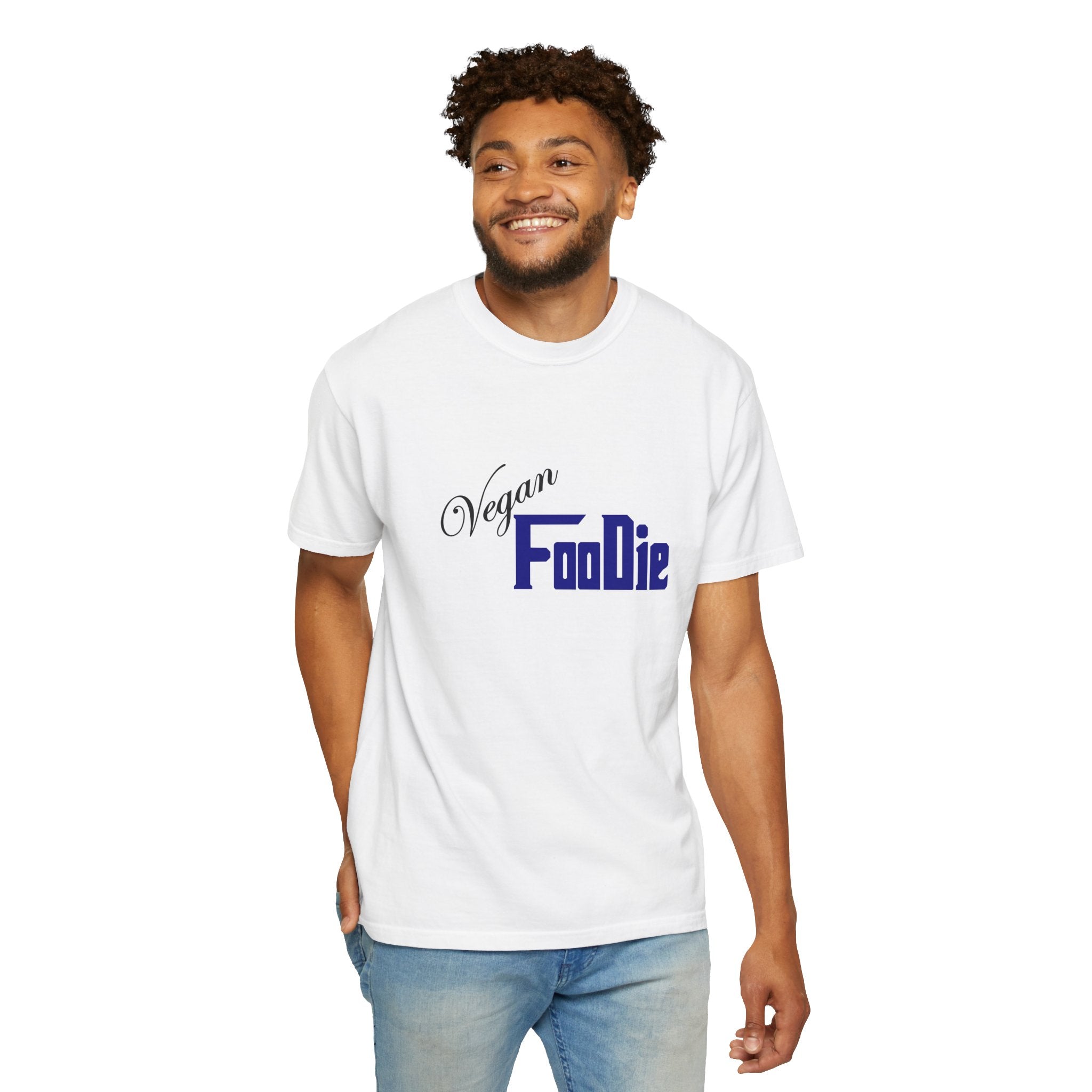 L.O.E.F Unisex Vegan Foodie Tee Shirt (Dark Blue)