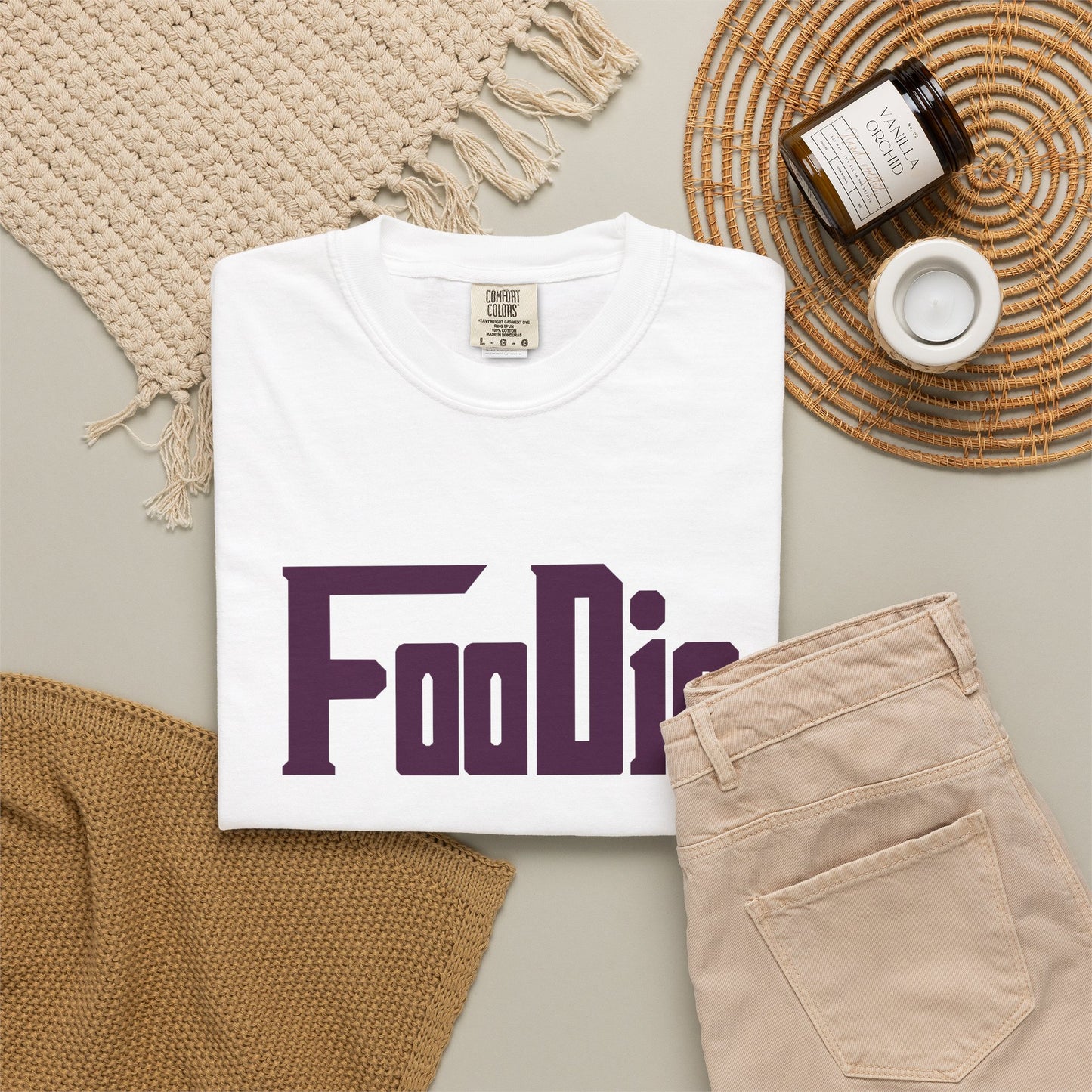 L.O.E.F Foodie Unisex Tee Shirt (Deep Purple)