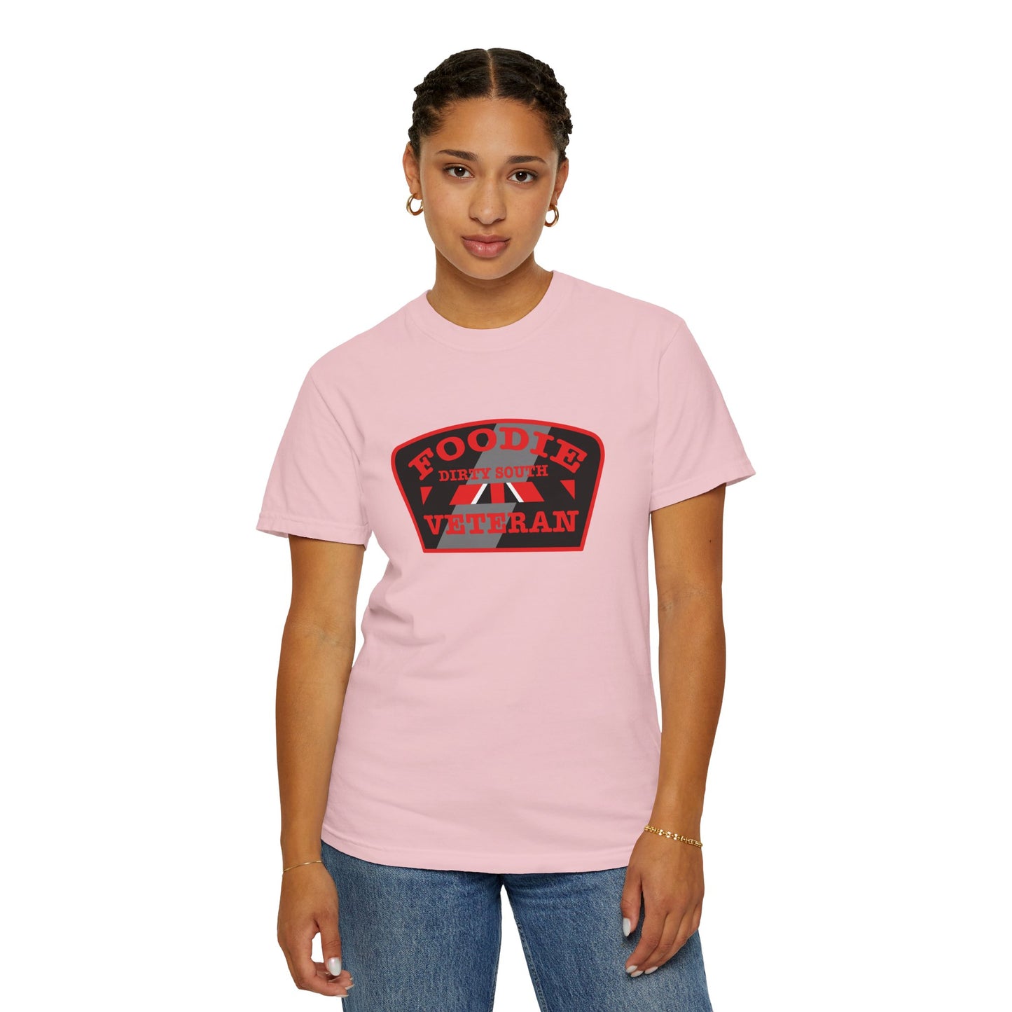 L.O.E.F Foodie Veteran DIRTY SOUTH Unisex Tee Shirt (Red)
