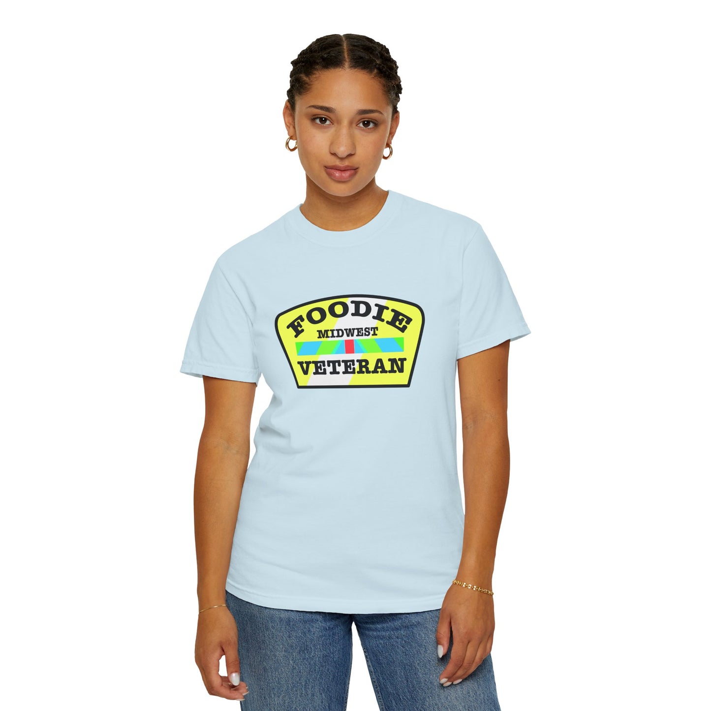 L.O.E.F Foodie Veteran MIDWEST Unisex Tee Shirt (Black and Yellow)