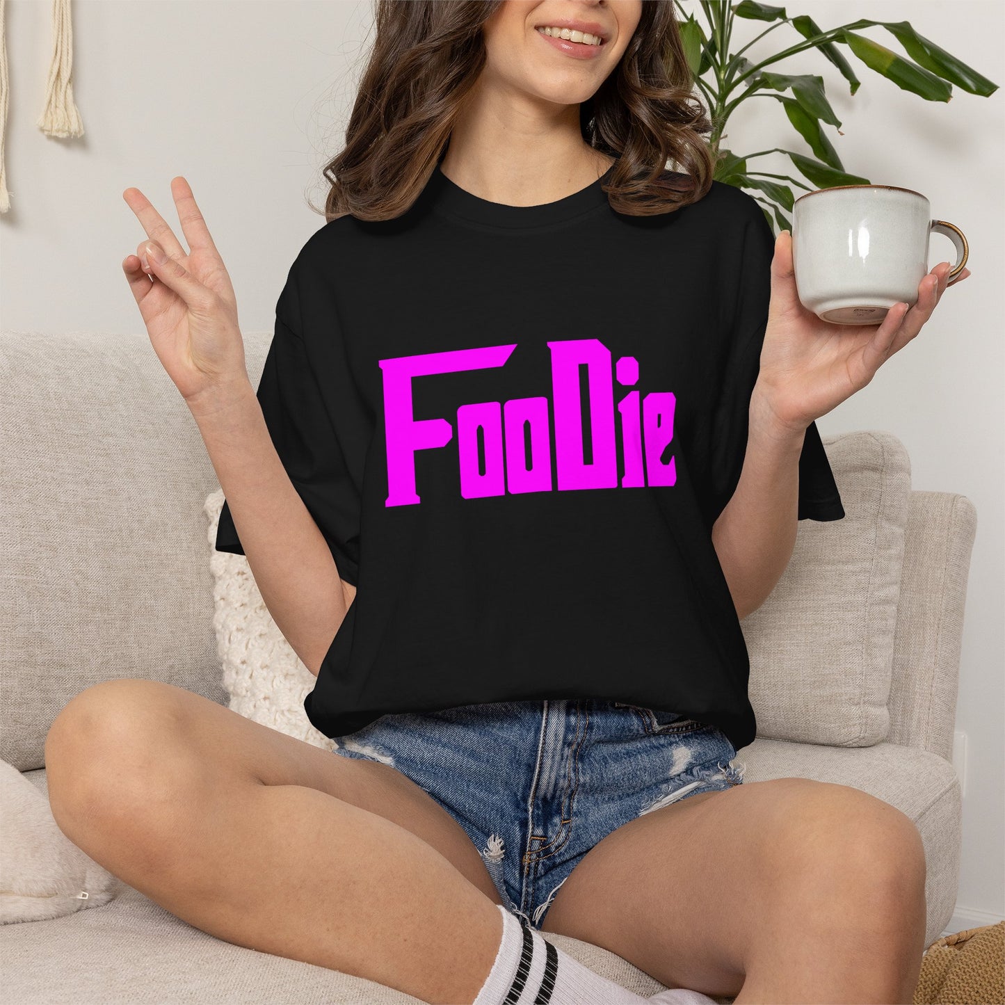 L.O.E.F Foodie Unisex Tee Shirt (Fuchsia)