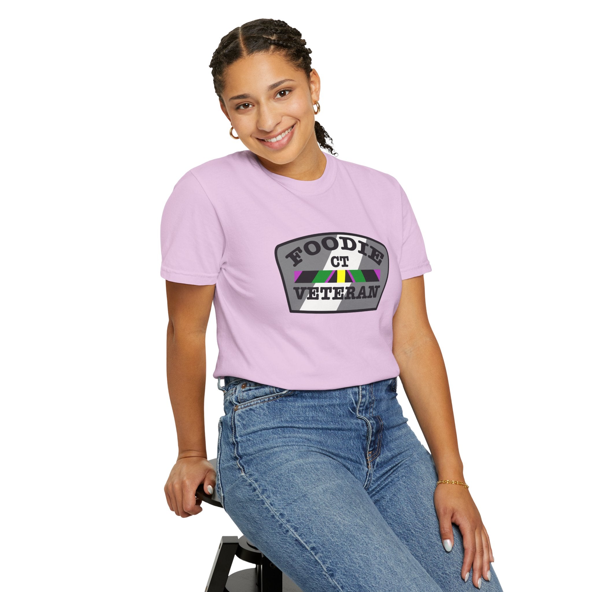L.O.E.F Foodie Veteran CT Unisex Tee Shirt (Gray)