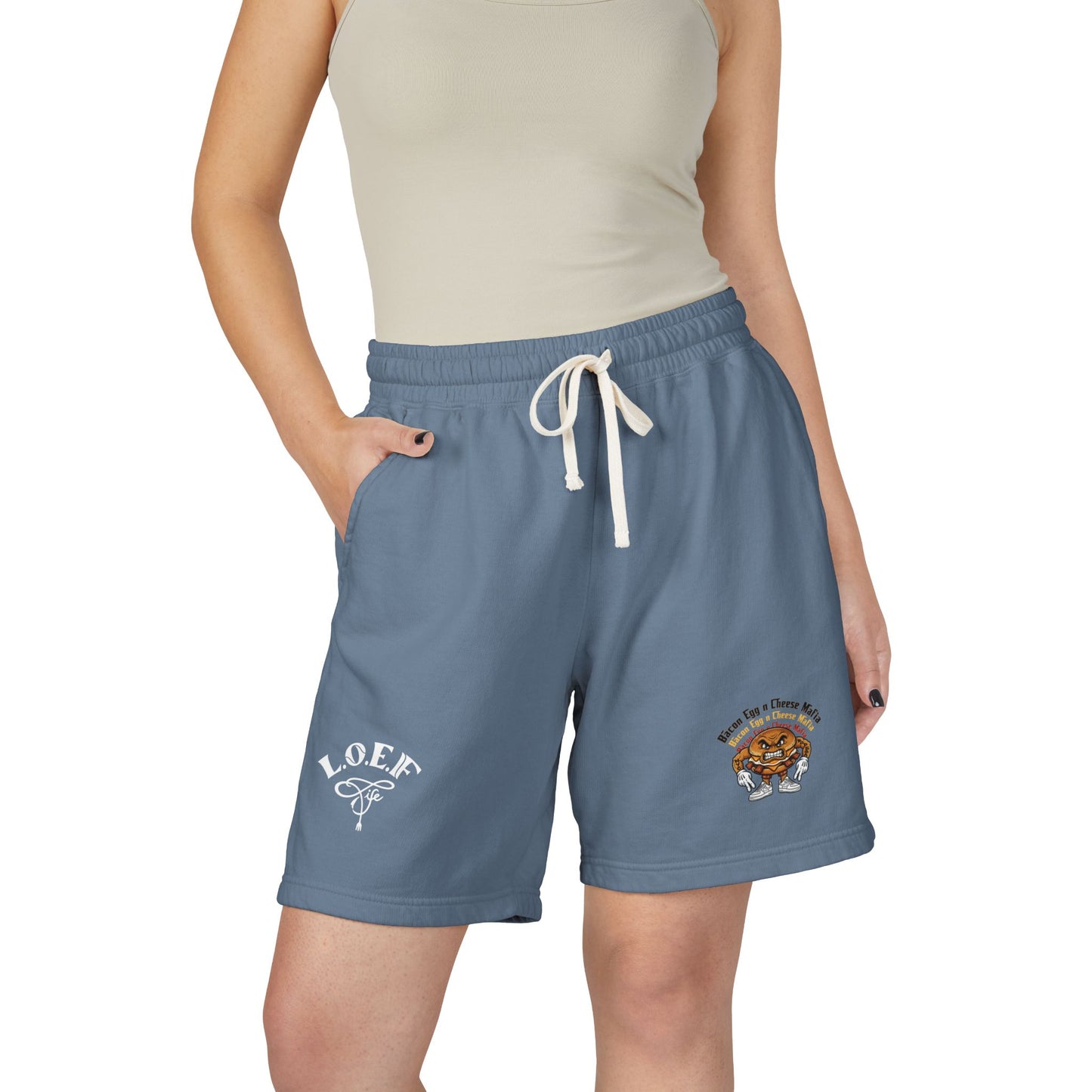 L.O.E.F Bacon Egg N Cheese Mafia Sweat Shorts