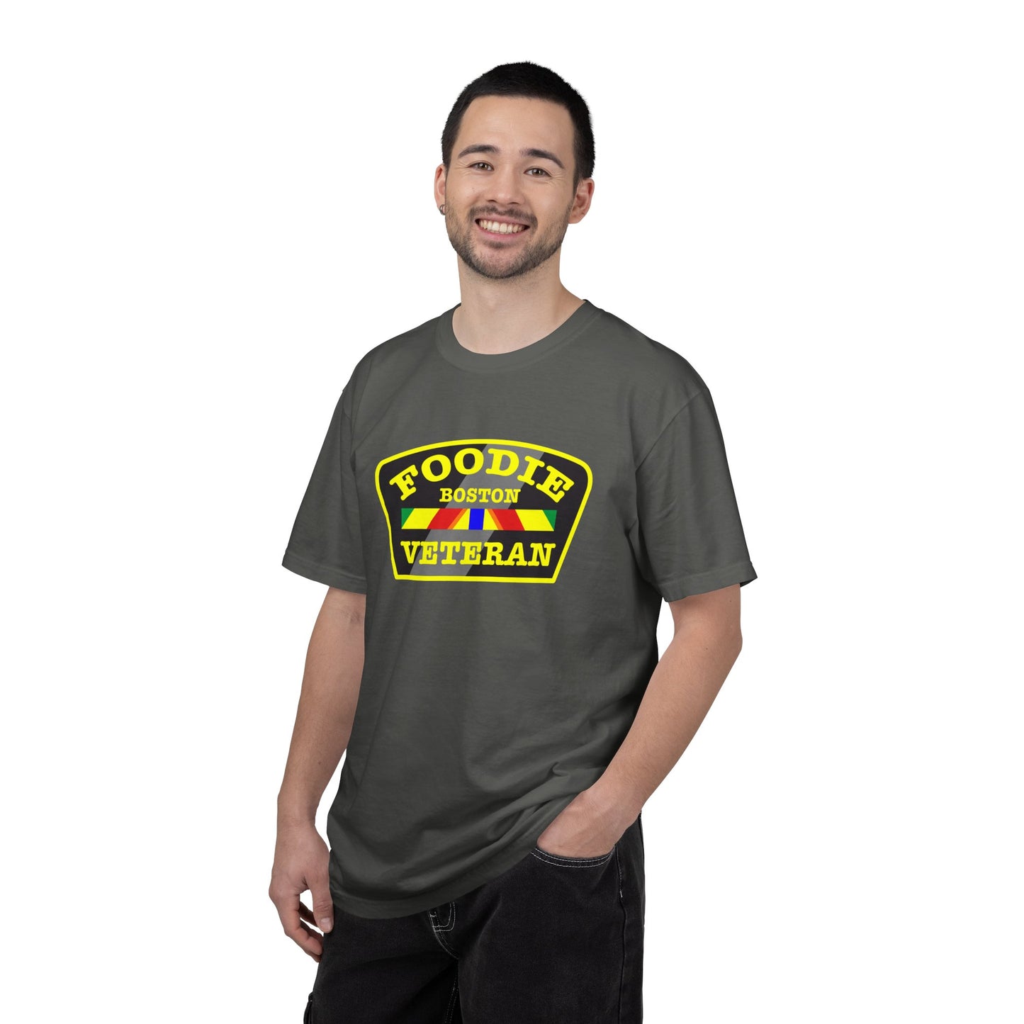 L.O.E.F Foodie Veteran BOSTON Unisex Tee Shirt (Yellow)